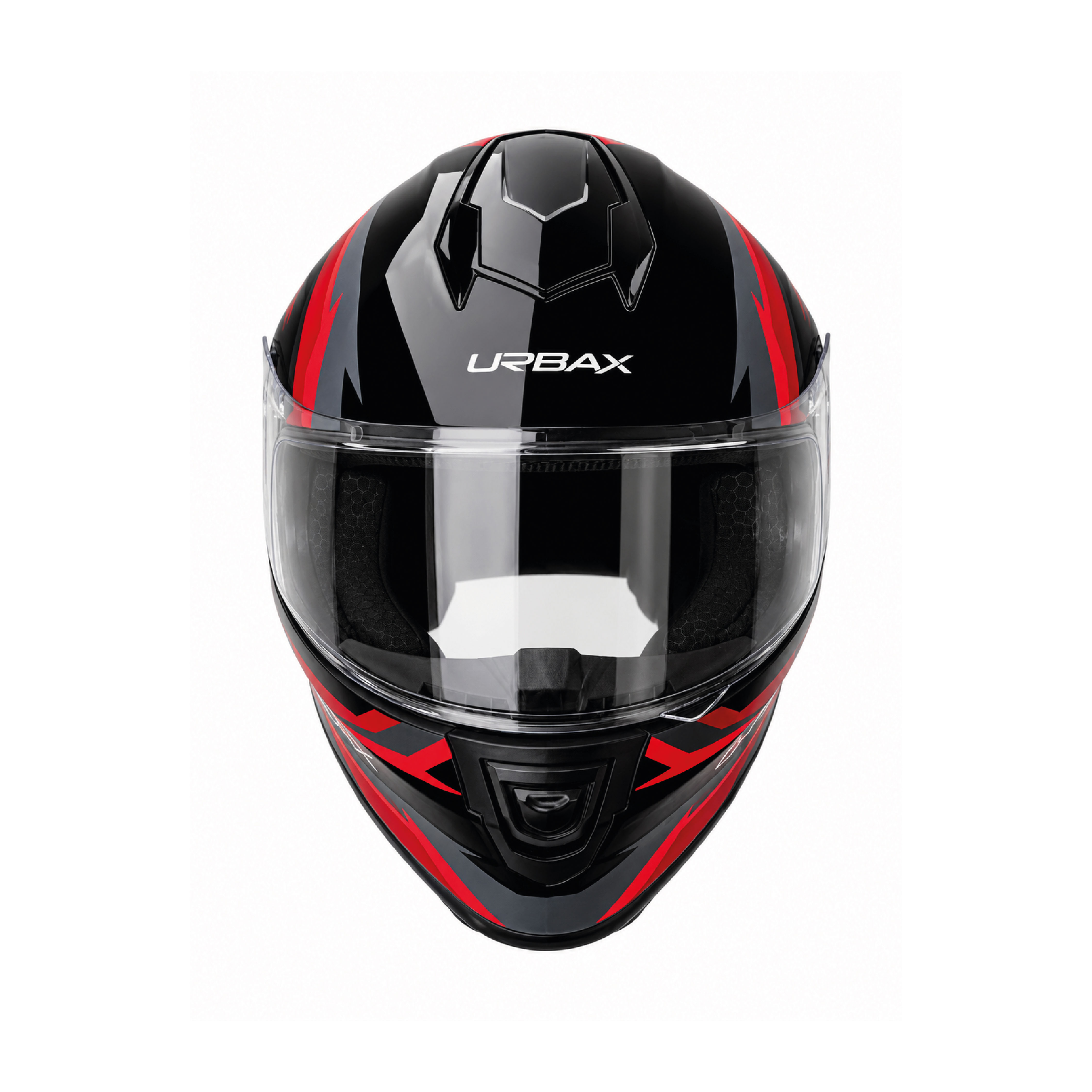 Casco Urbax 018 Mito Eco Negro / Rojo / Brillo