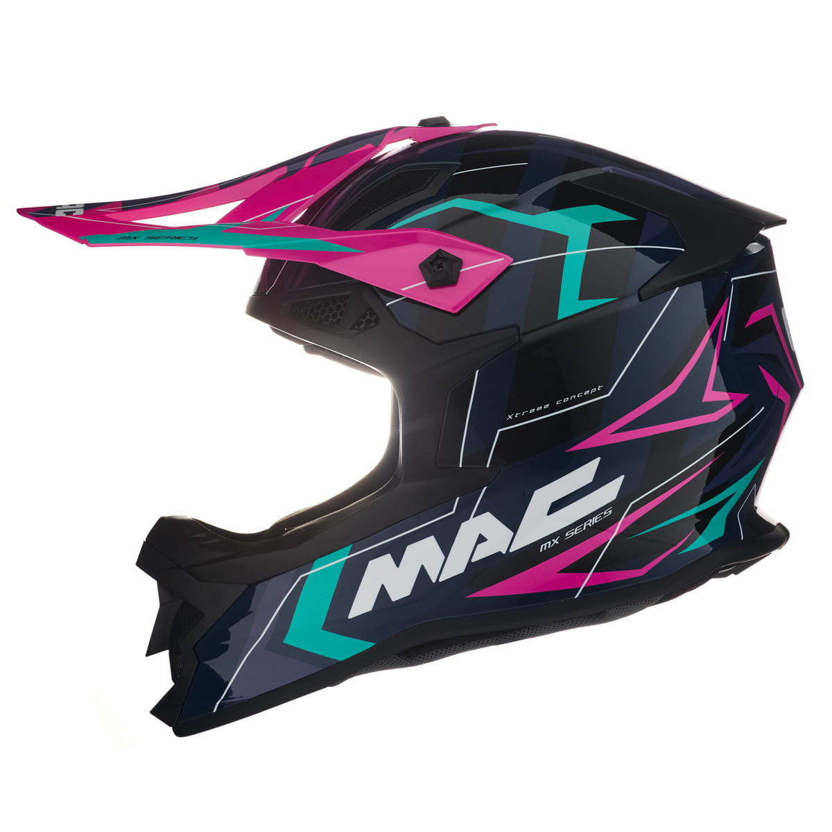 Casco MAC 609 Virtus Torken Rosa / Gris / Brillo