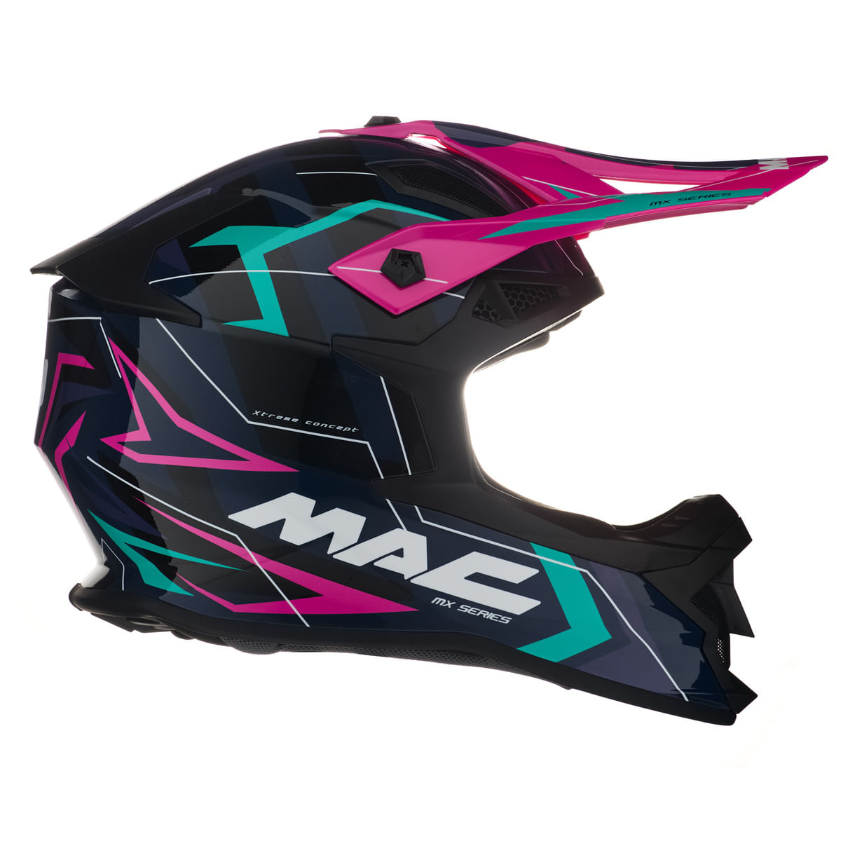 Casco MAC 609 Virtus Torken Rosa / Gris / Brillo