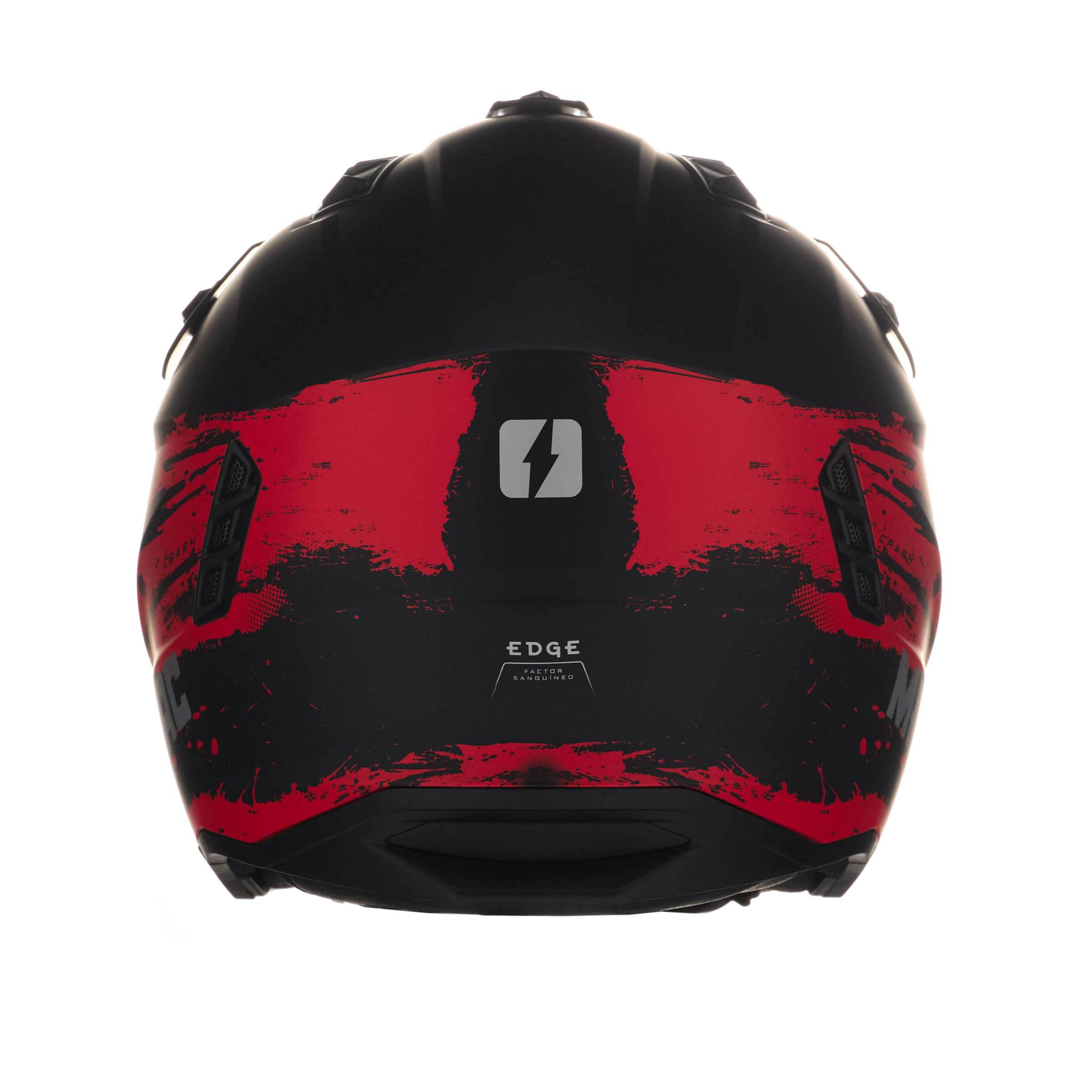 Casco MAC Edge Crash Negro / Rojo / Mate