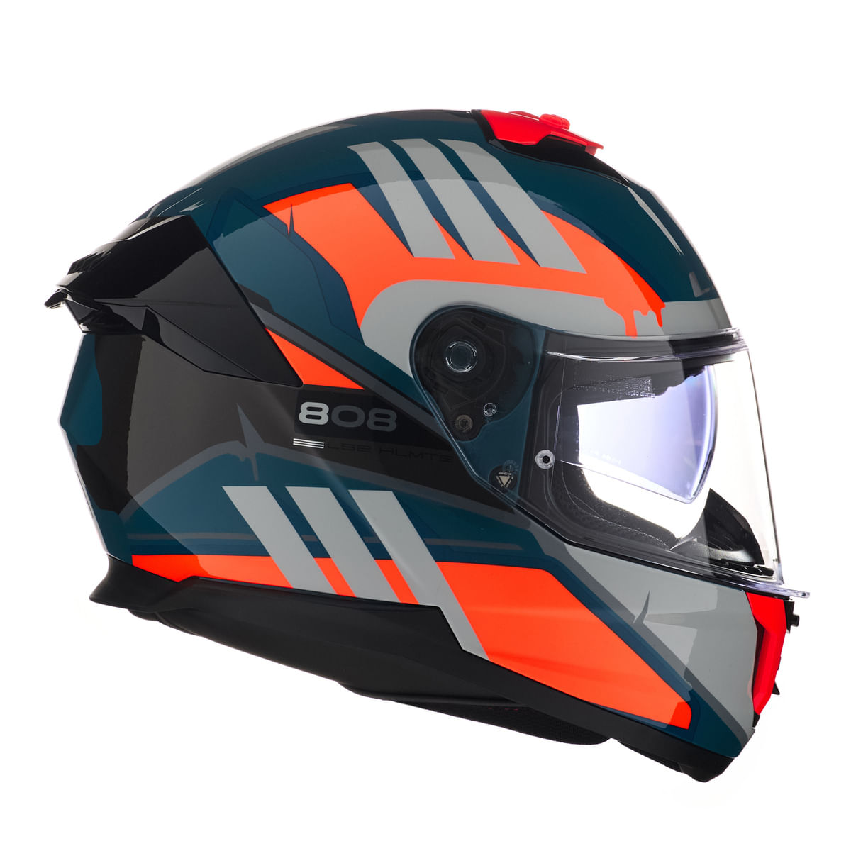 Casco LS2 808 Stream II Elece2 Azul / Naranja / Brillo