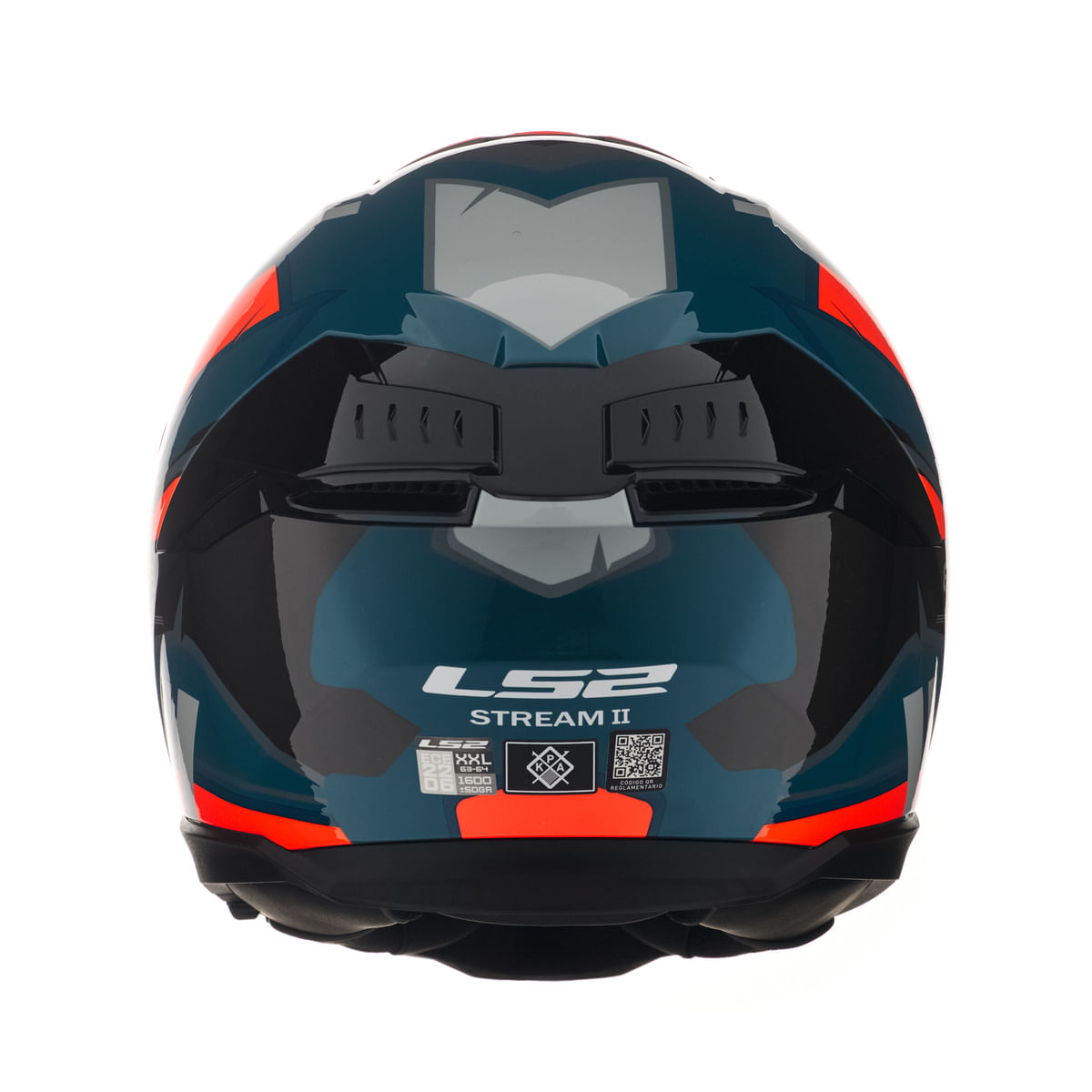 Casco LS2 808 Stream II Elece2 Azul / Naranja / Brillo
