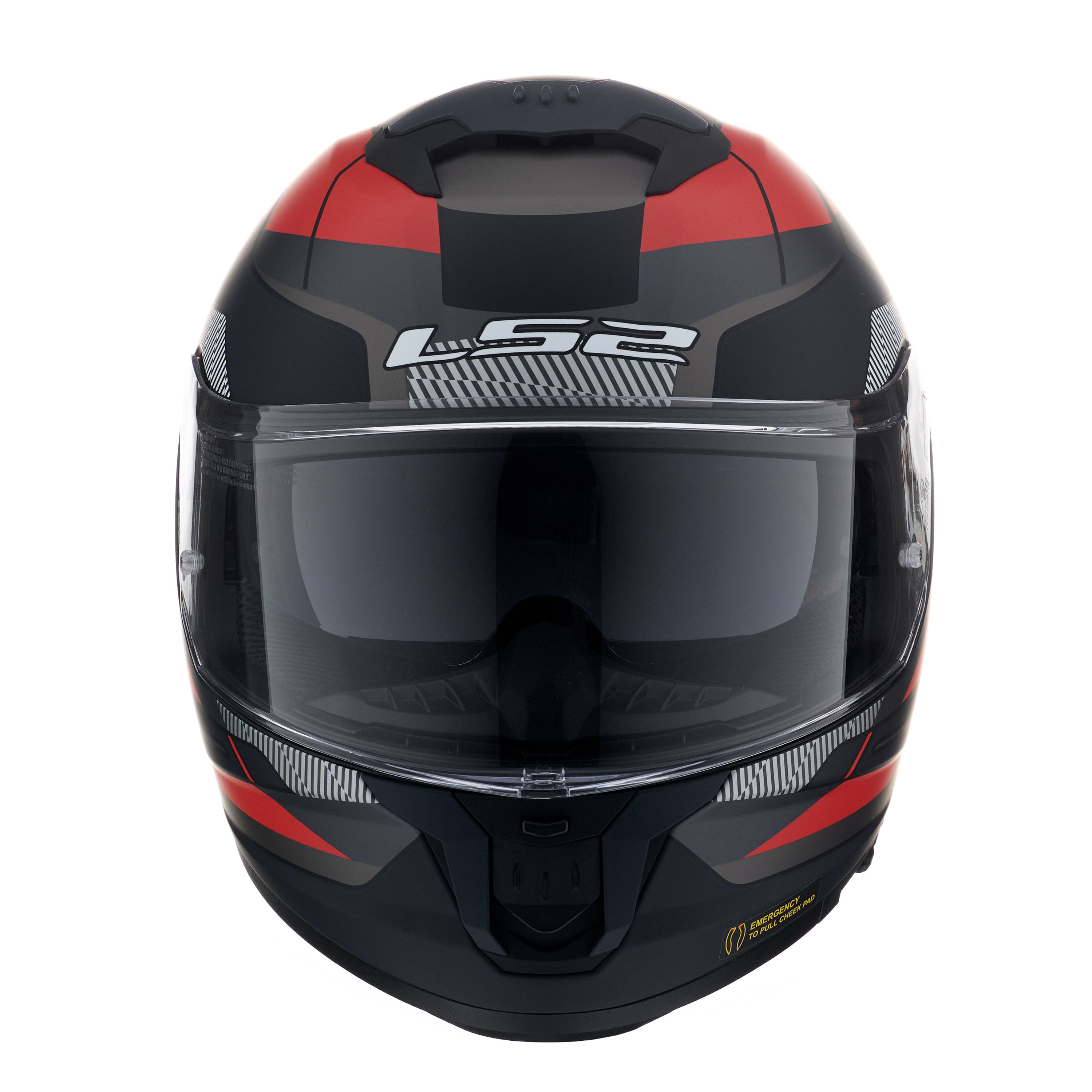 Casco LS2 808 Stream II Road Titanium Gris / Rojo / Mate