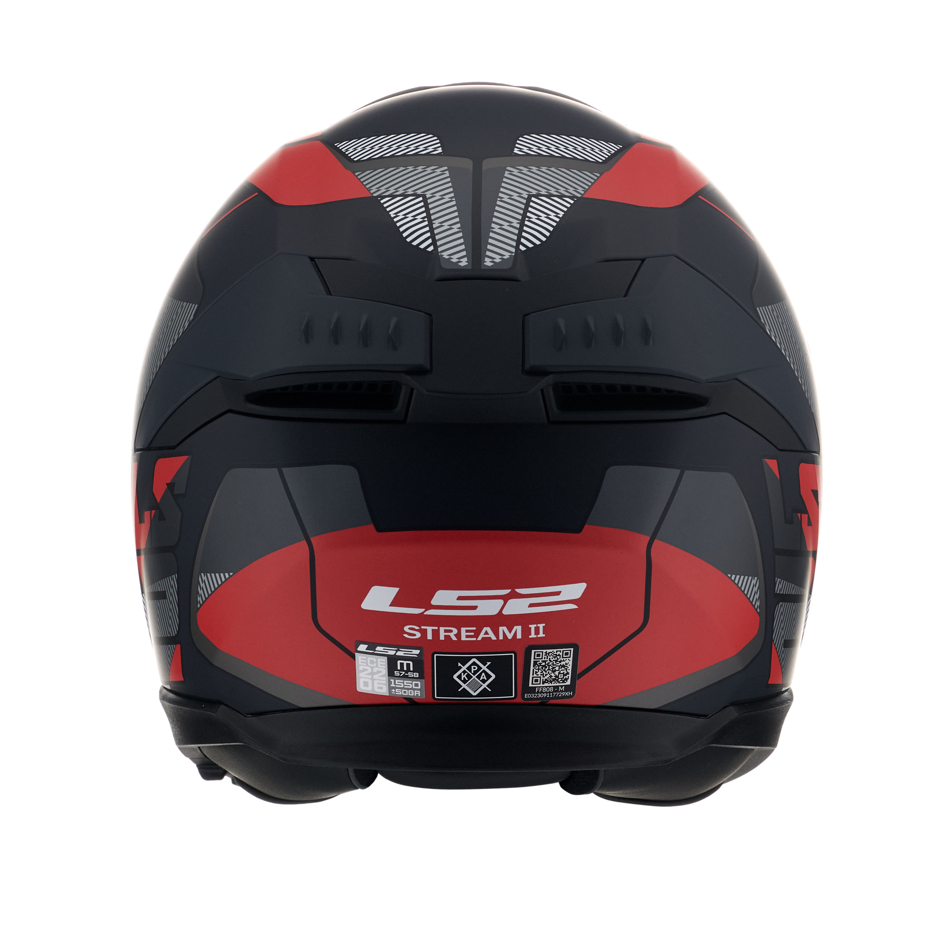 Casco LS2 808 Stream II Road Titanium Gris / Rojo / Mate
