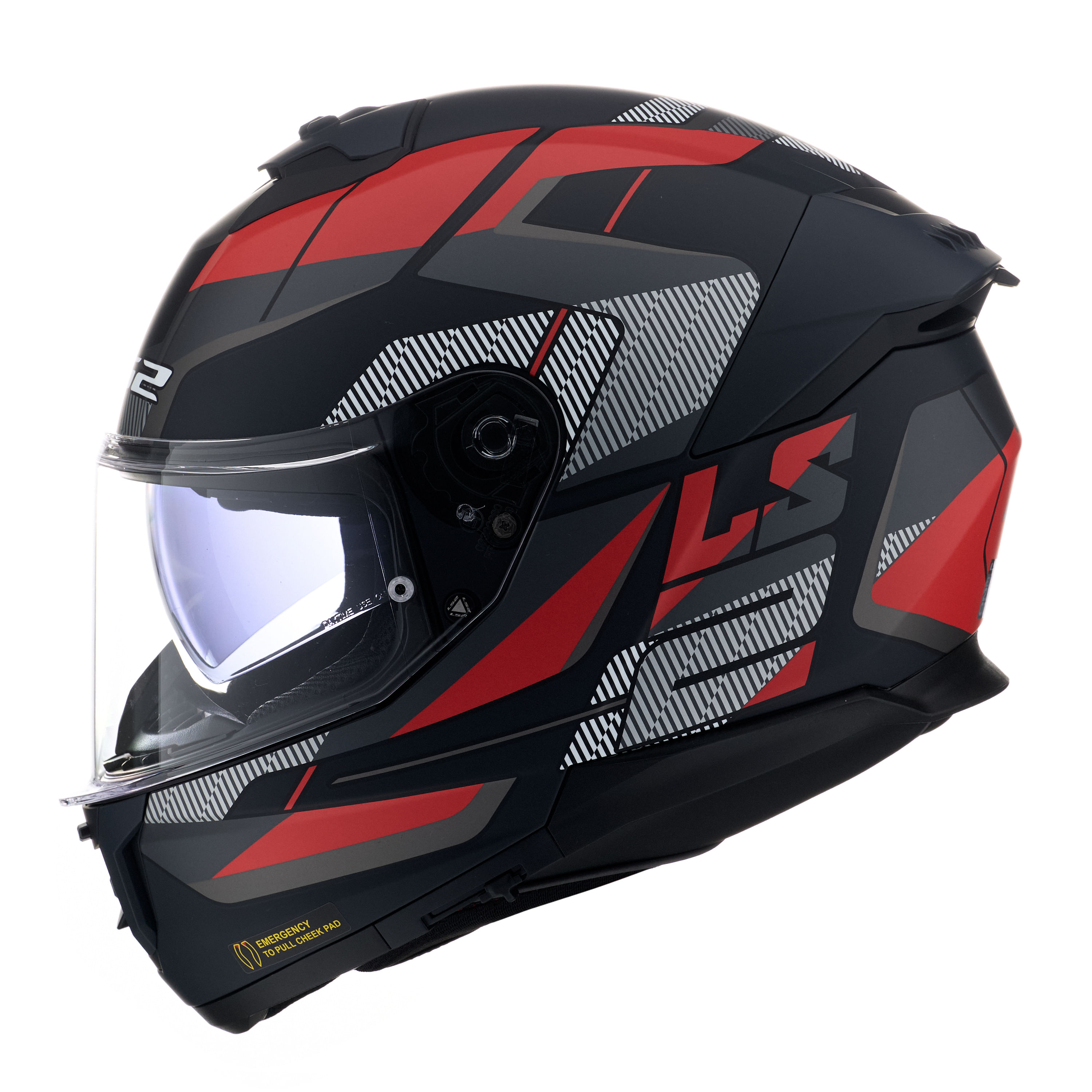 Casco LS2 808 Stream II Road Titanium Gris / Rojo / Mate