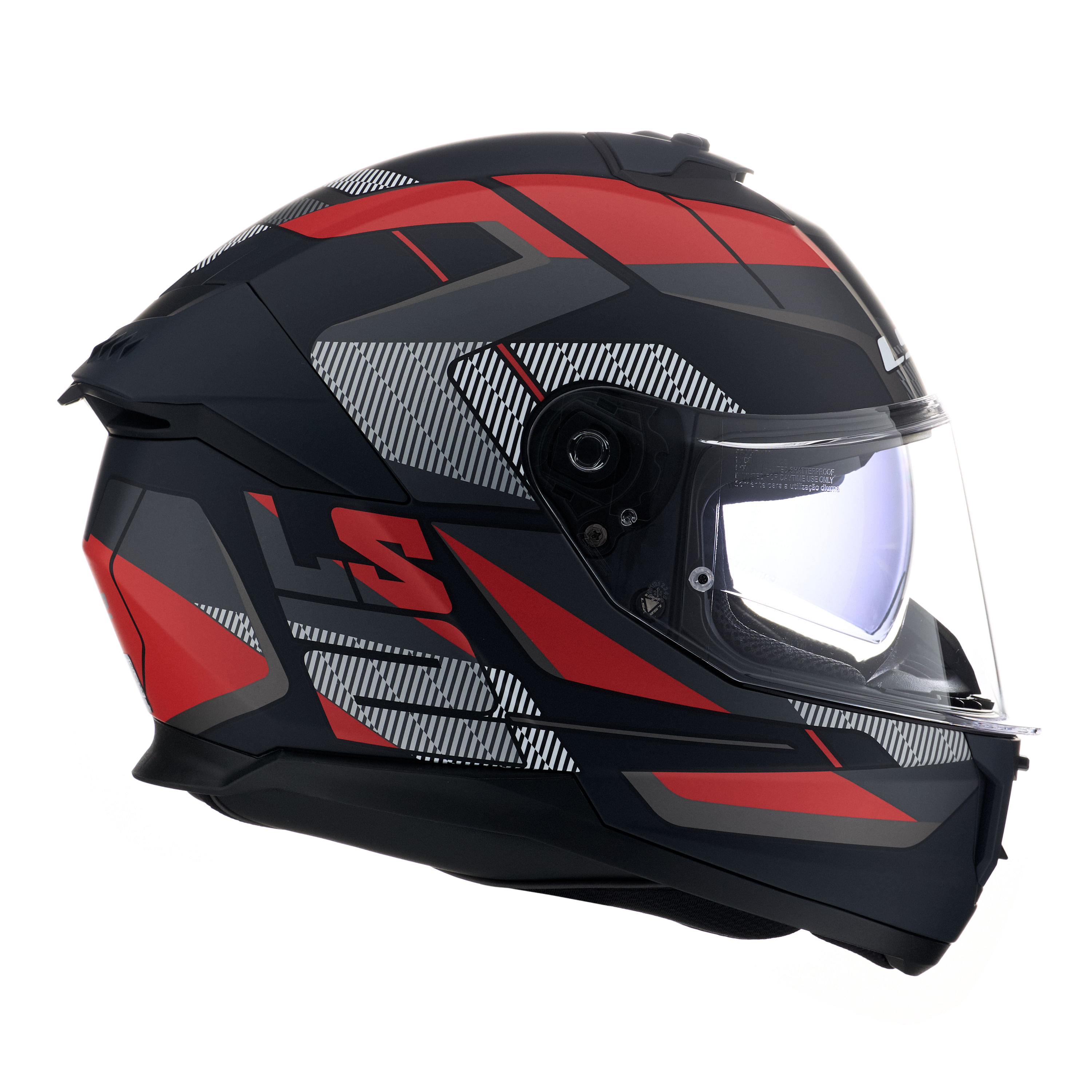 Casco LS2 808 Stream II Road Titanium Gris / Rojo / Mate