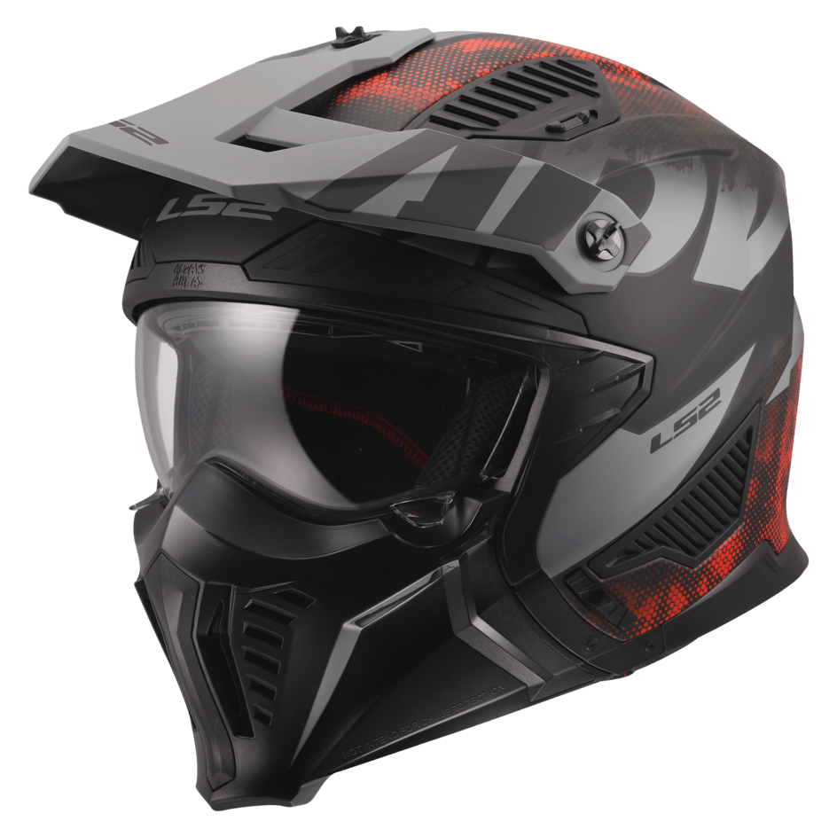 Casco LS2 606 Drifter Gas Gris / Rojo / Mate