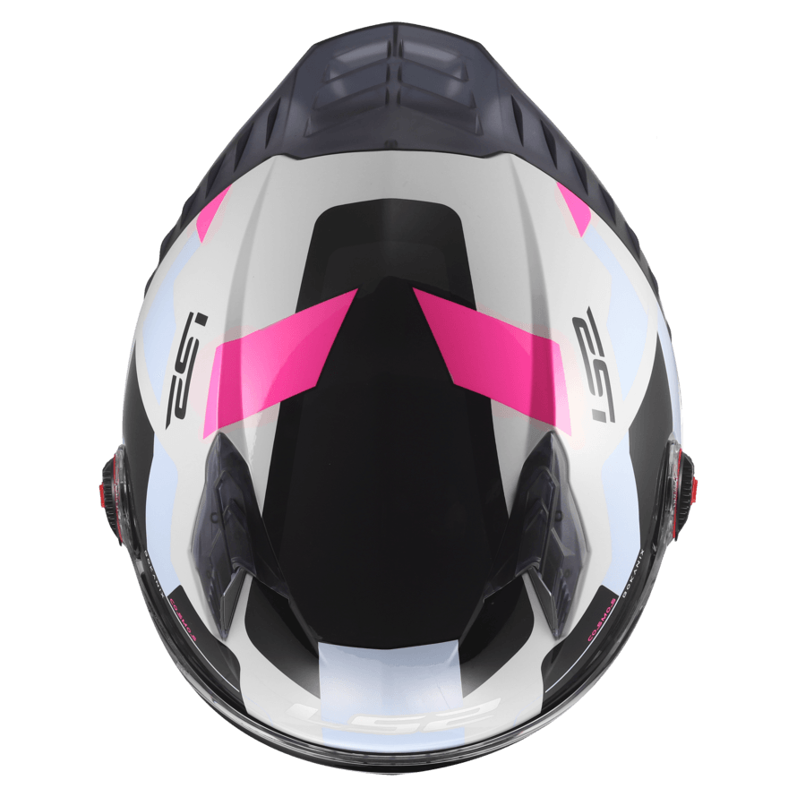 Casco LS2 816 Cosmos Bokanix Blanco / Rosa / Brillo