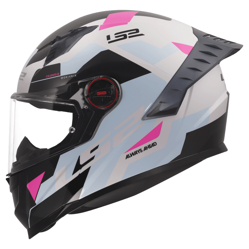 Casco LS2 816 Cosmos Bokanix Blanco / Rosa / Brillo