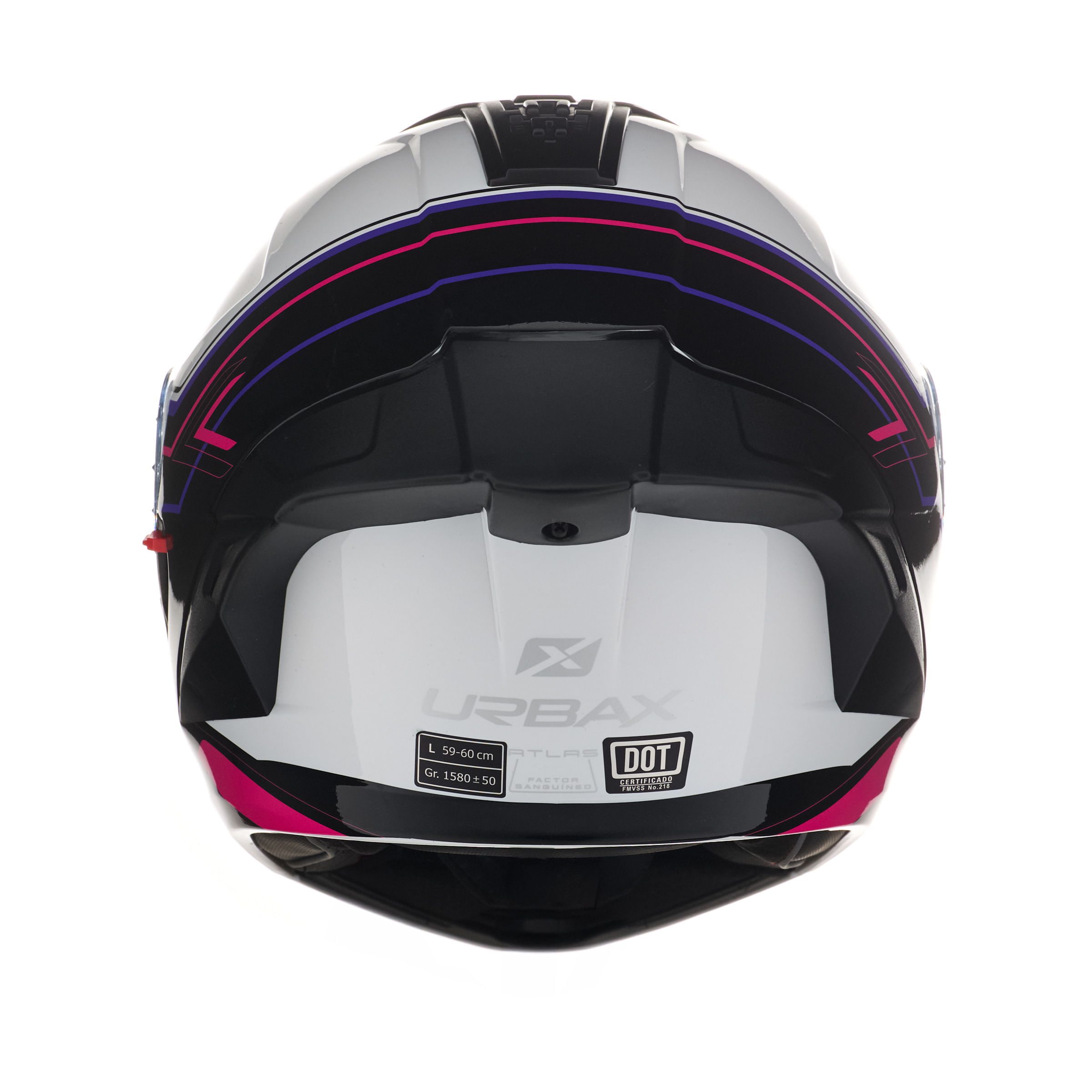 Casco Urbax 911 Atlas Duplo Blanco / Rosa / Brillo