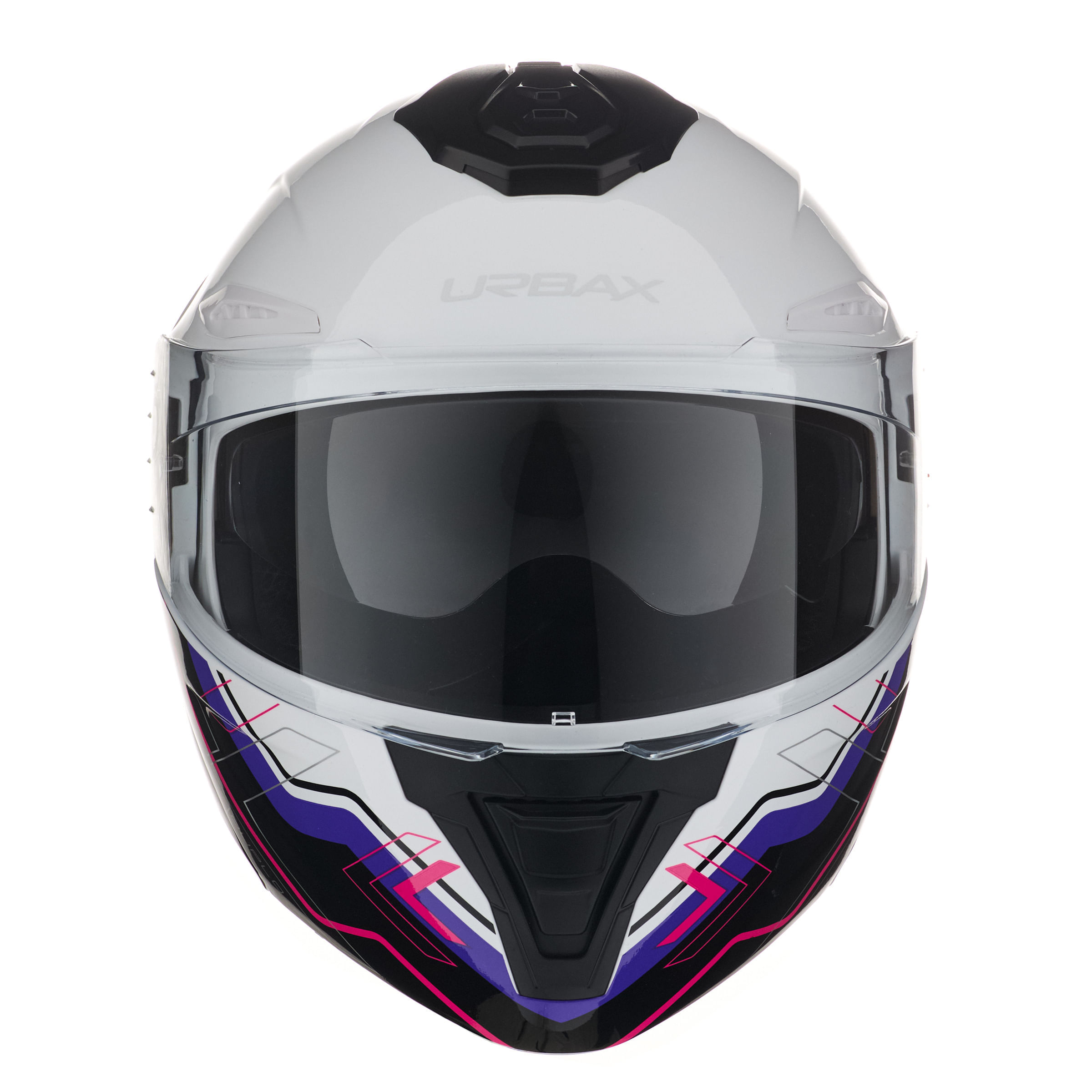 Casco Urbax 911 Atlas Duplo Blanco / Rosa / Brillo