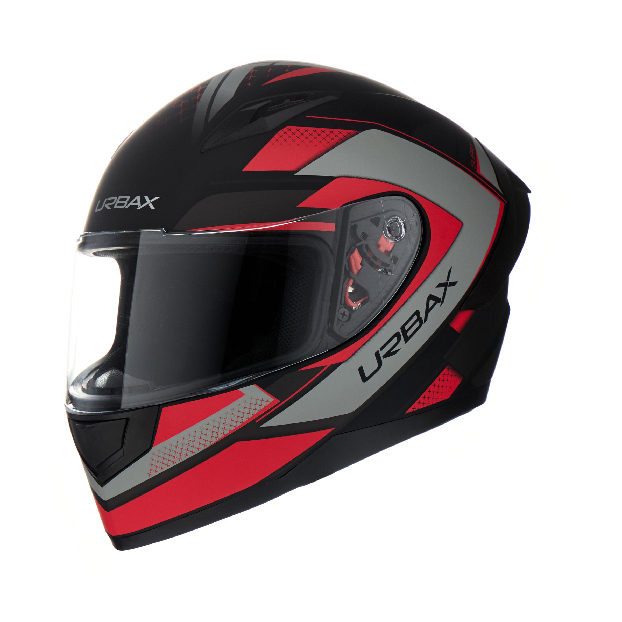 Casco Urbax 313 Ava Supra Negro / Rojo / Mate