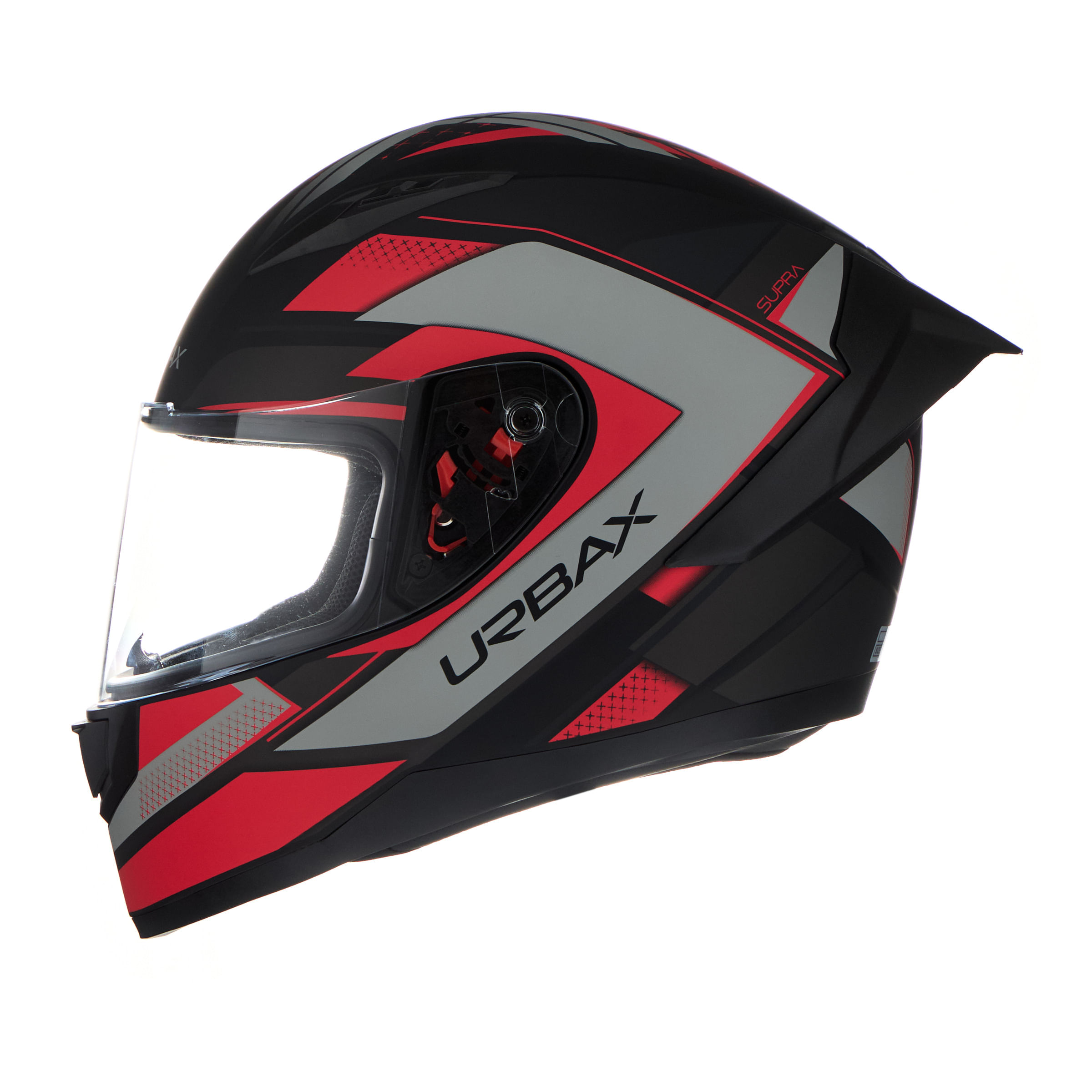 Casco Urbax 313 Ava Supra Negro / Rojo / Mate