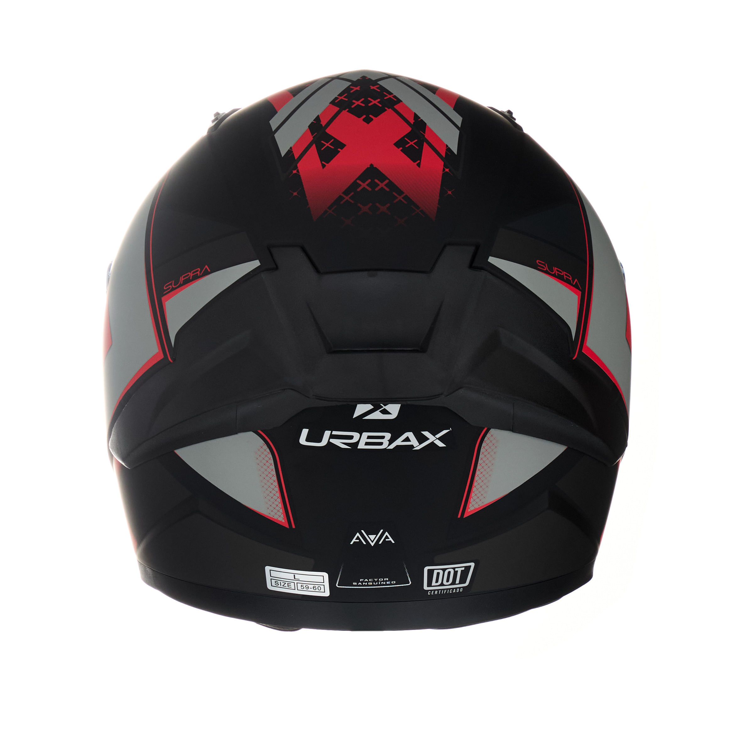 Casco Urbax 313 Ava Supra Negro / Rojo / Mate