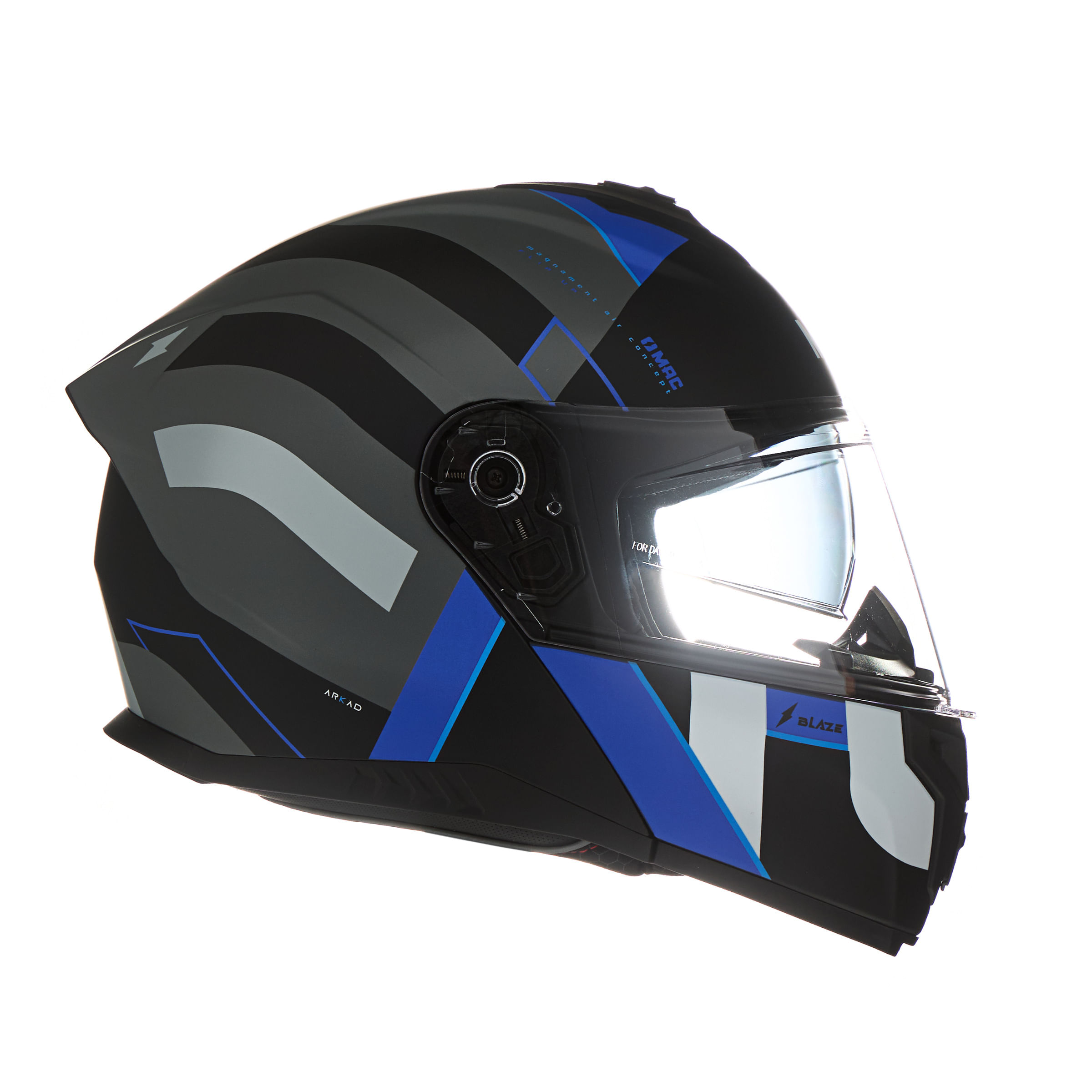 Casco MAC 166 Blaze Arkad Negro / Azul / Mate