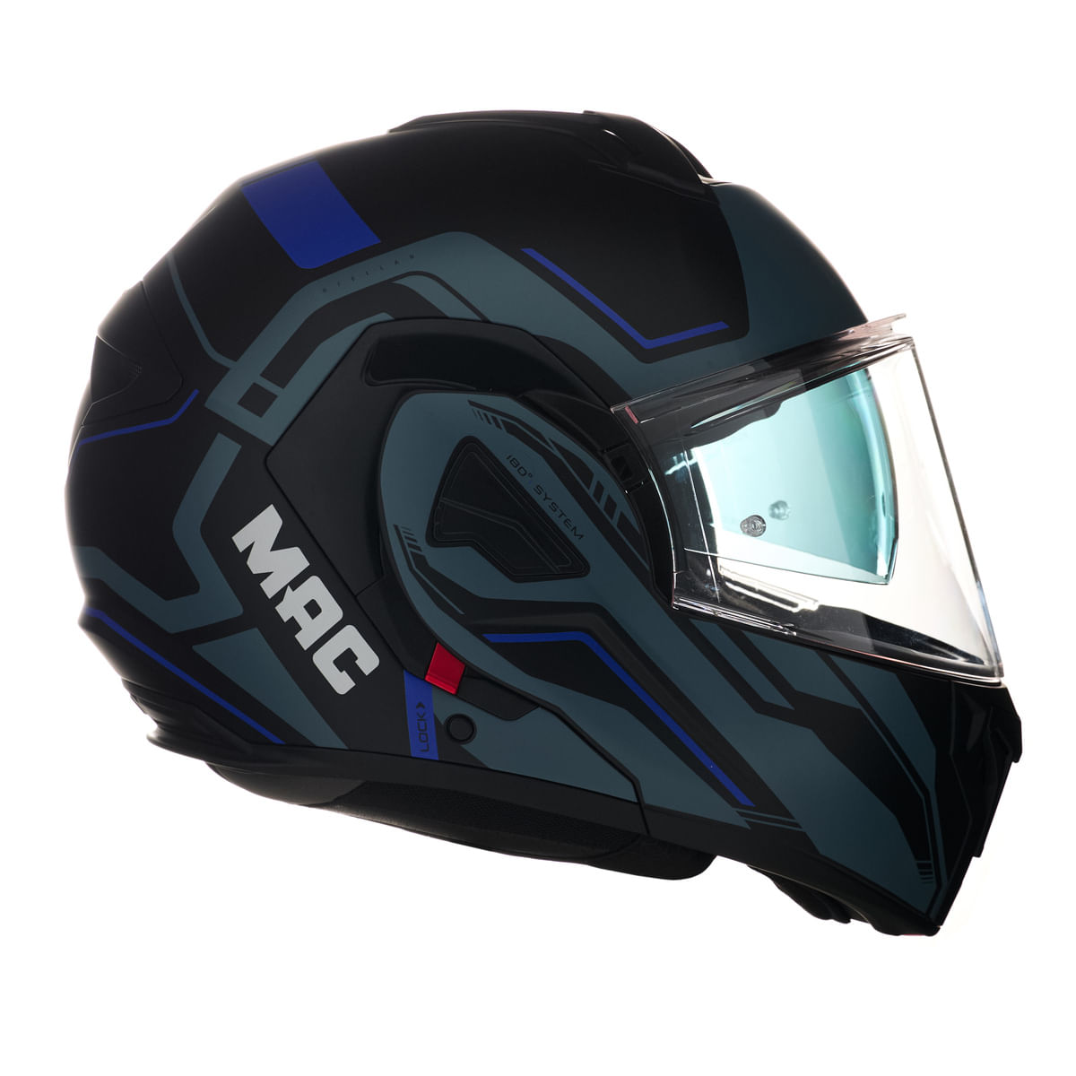 Casco MAC 628 Eclipse Stellar Negro / Azul / Mate