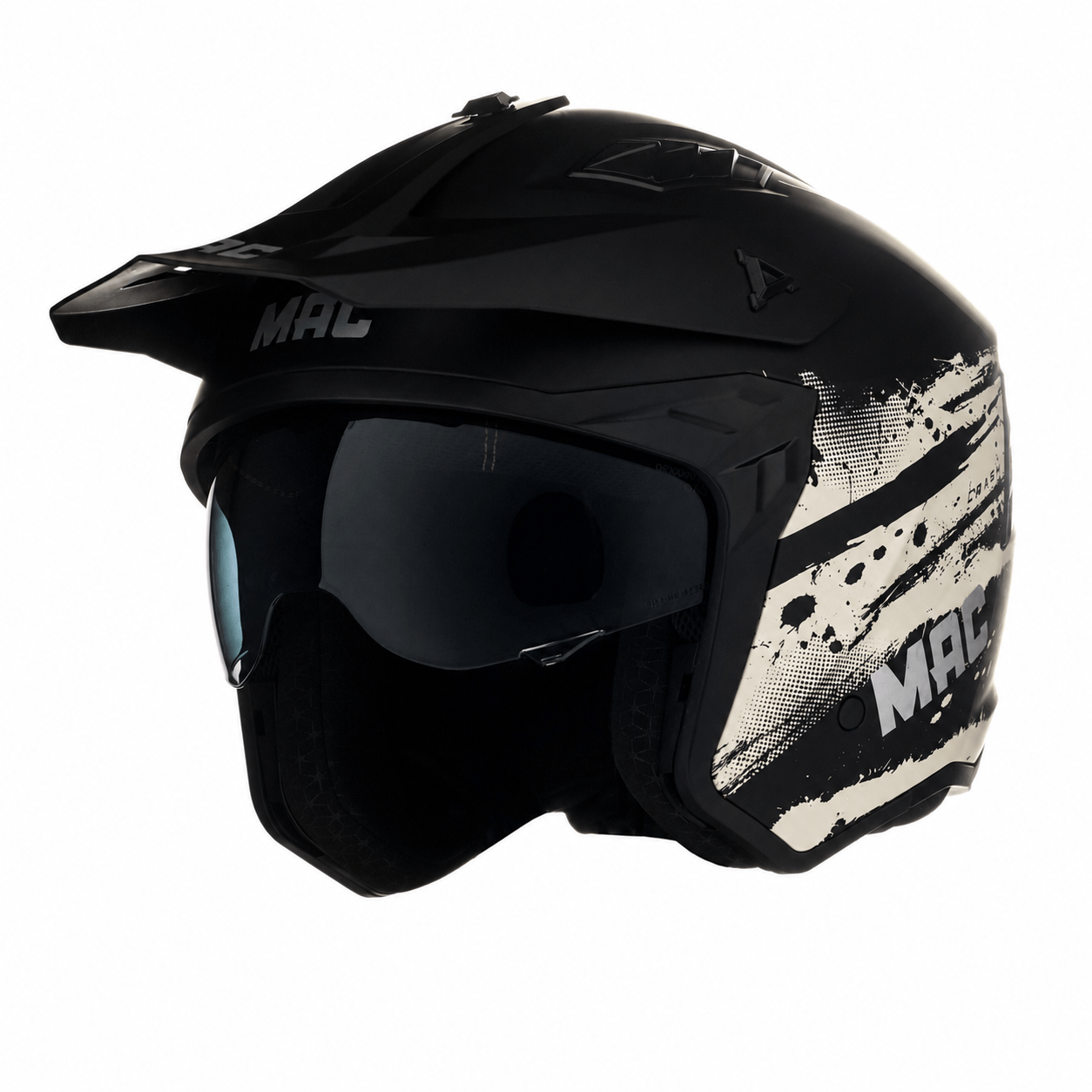 Casco MAC Edge Crash Negro / Gris / Mate