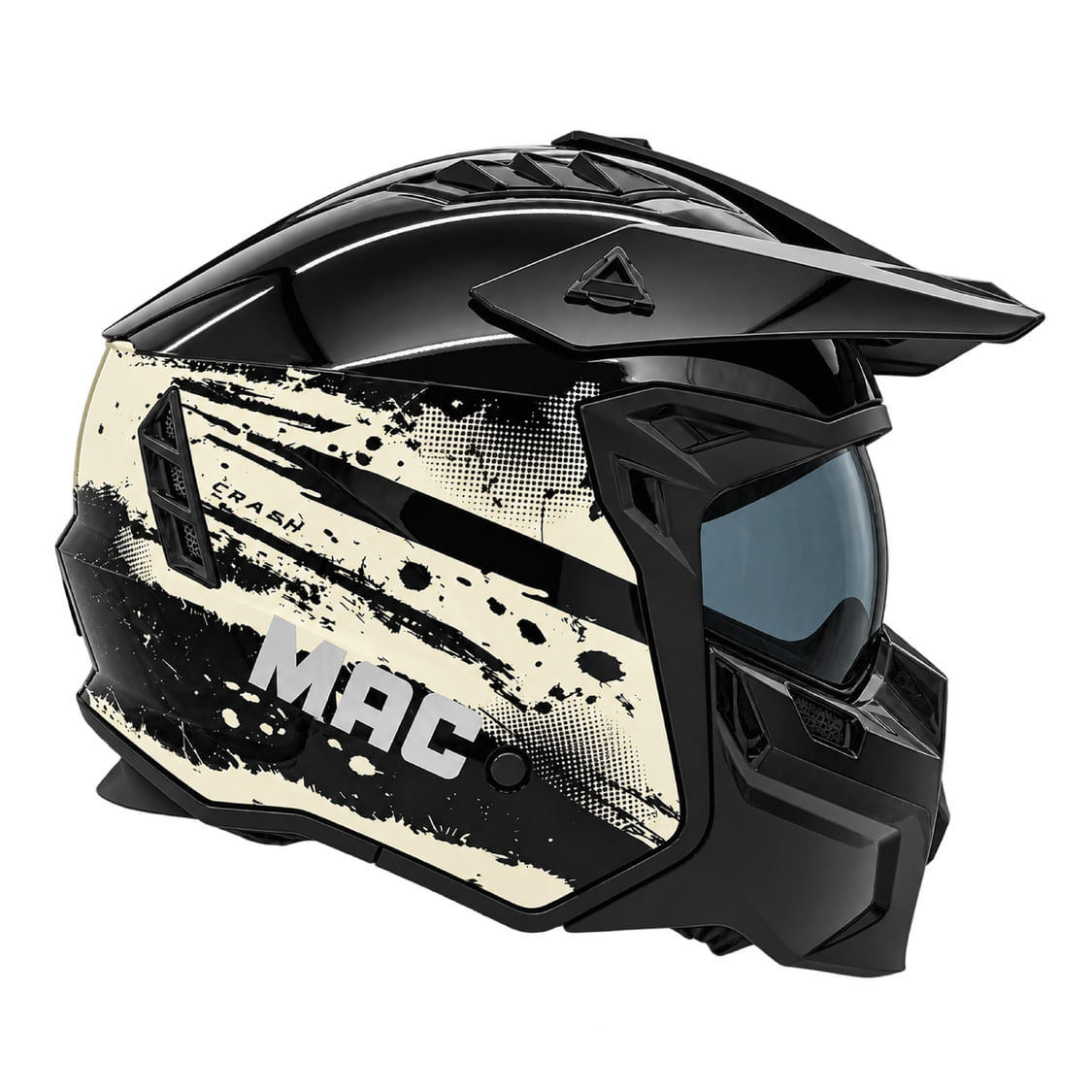 Casco MAC Edge Crash Negro / Gris / Mate