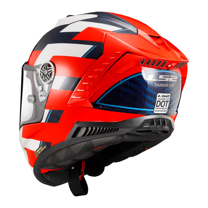 Casco LS2 805 Thunder II Carbono Alliance Rojo / Azul / Brillo
