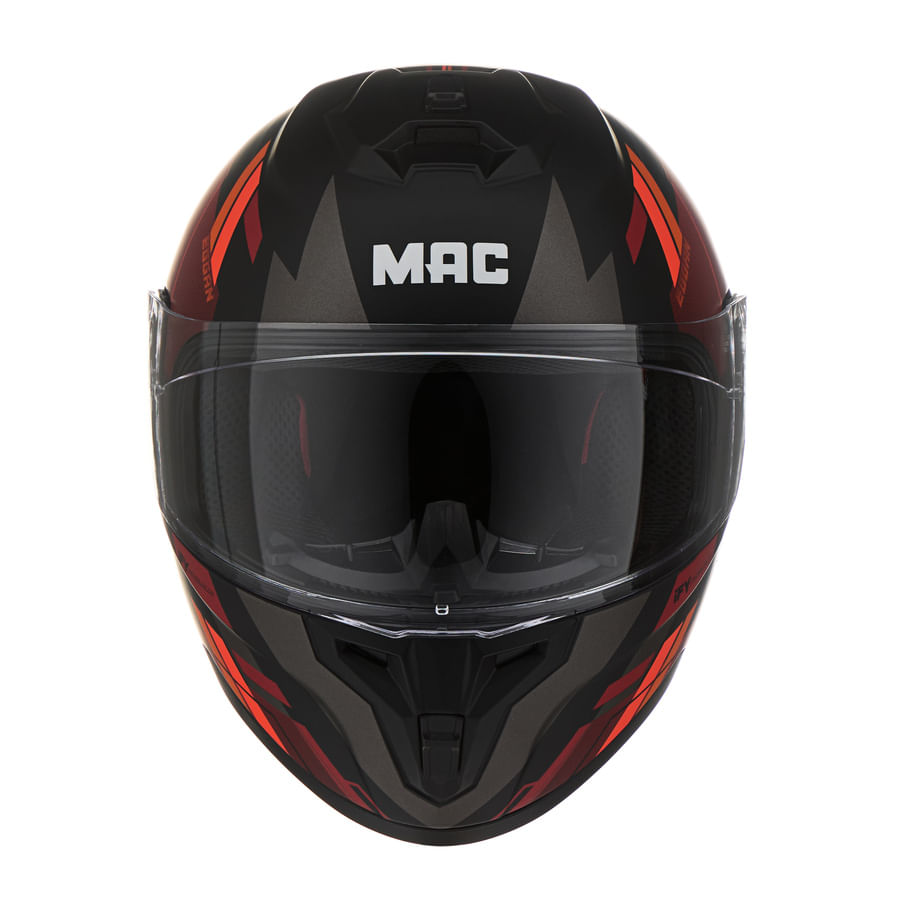Casco MAC 070 Volt Eggan Negro / Rojo / Brillo