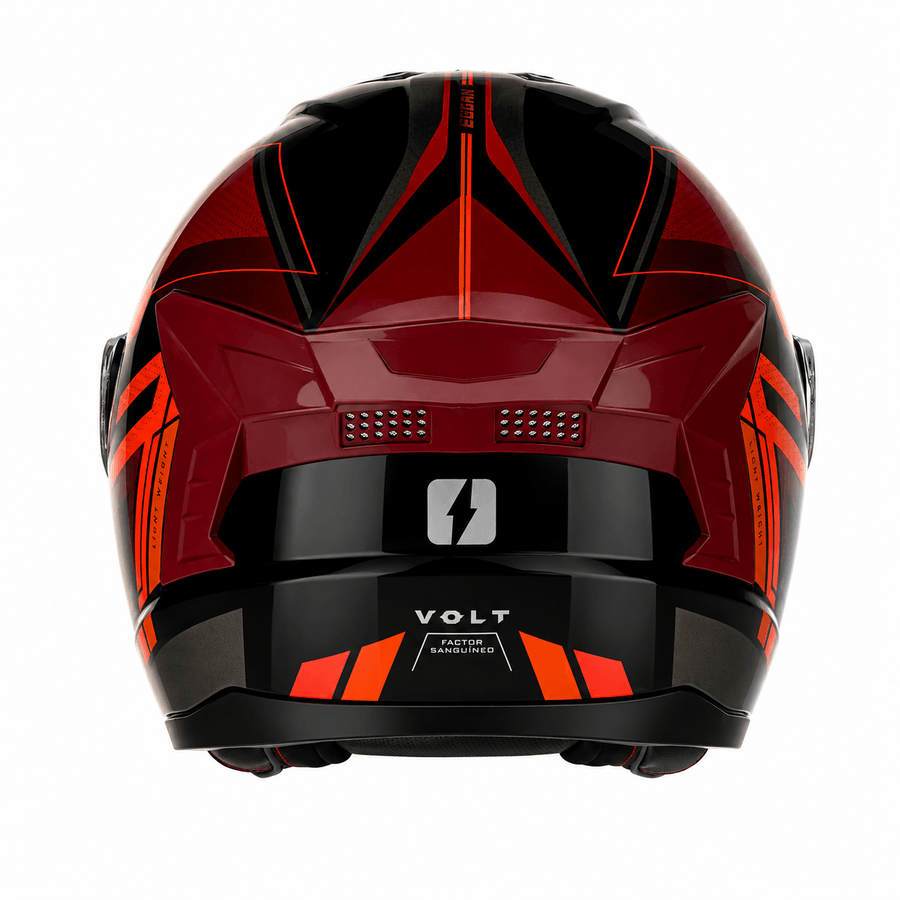 Casco MAC 070 Volt Eggan Negro / Rojo / Brillo