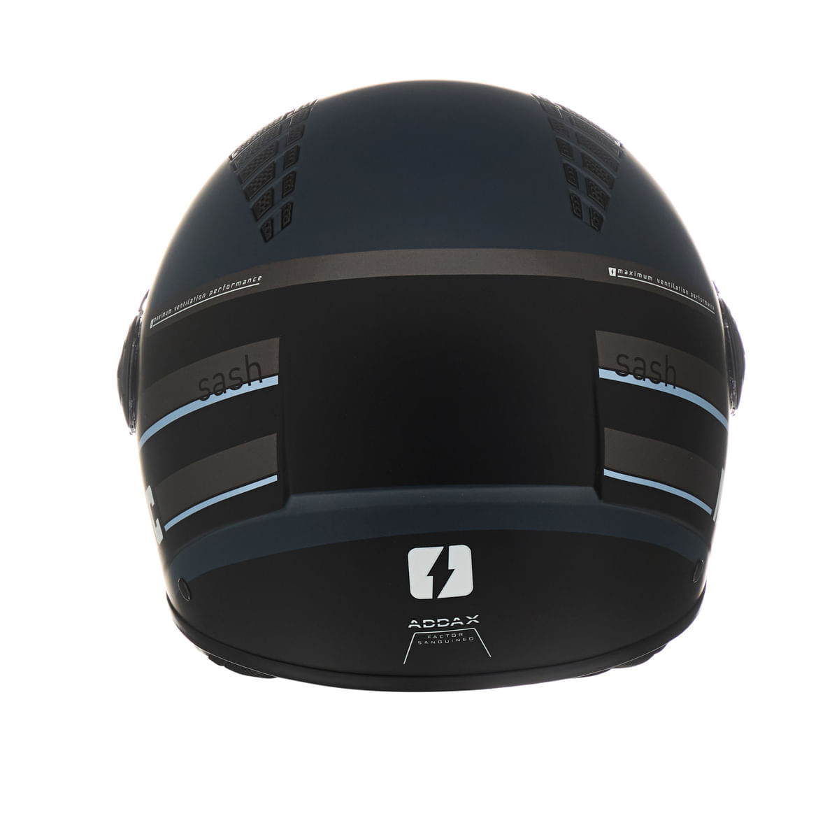Casco MAC 230 Addax Sash Negro / Azul / Mate