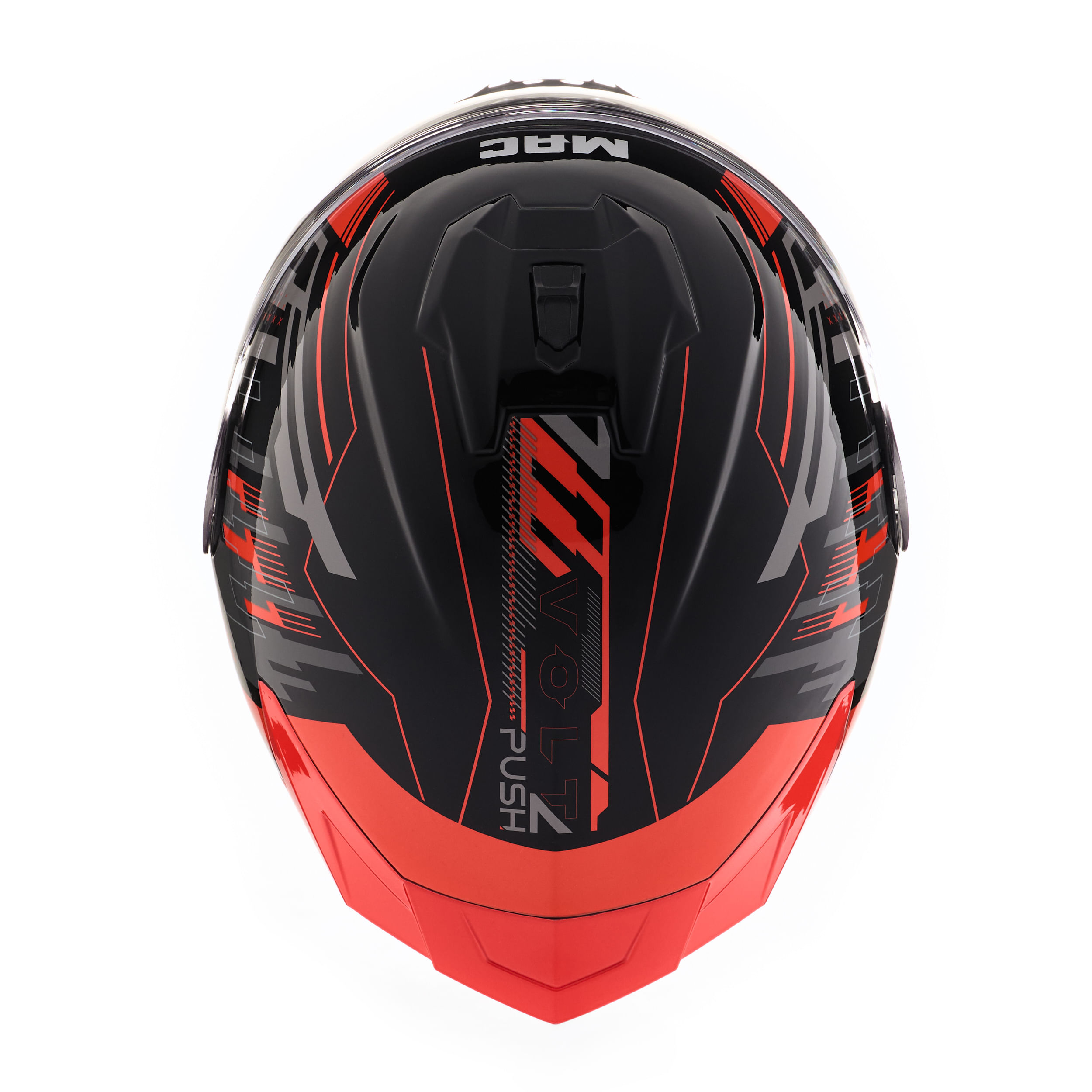 Casco MAC 070 Volt Push Negro / Naranja / Brillo