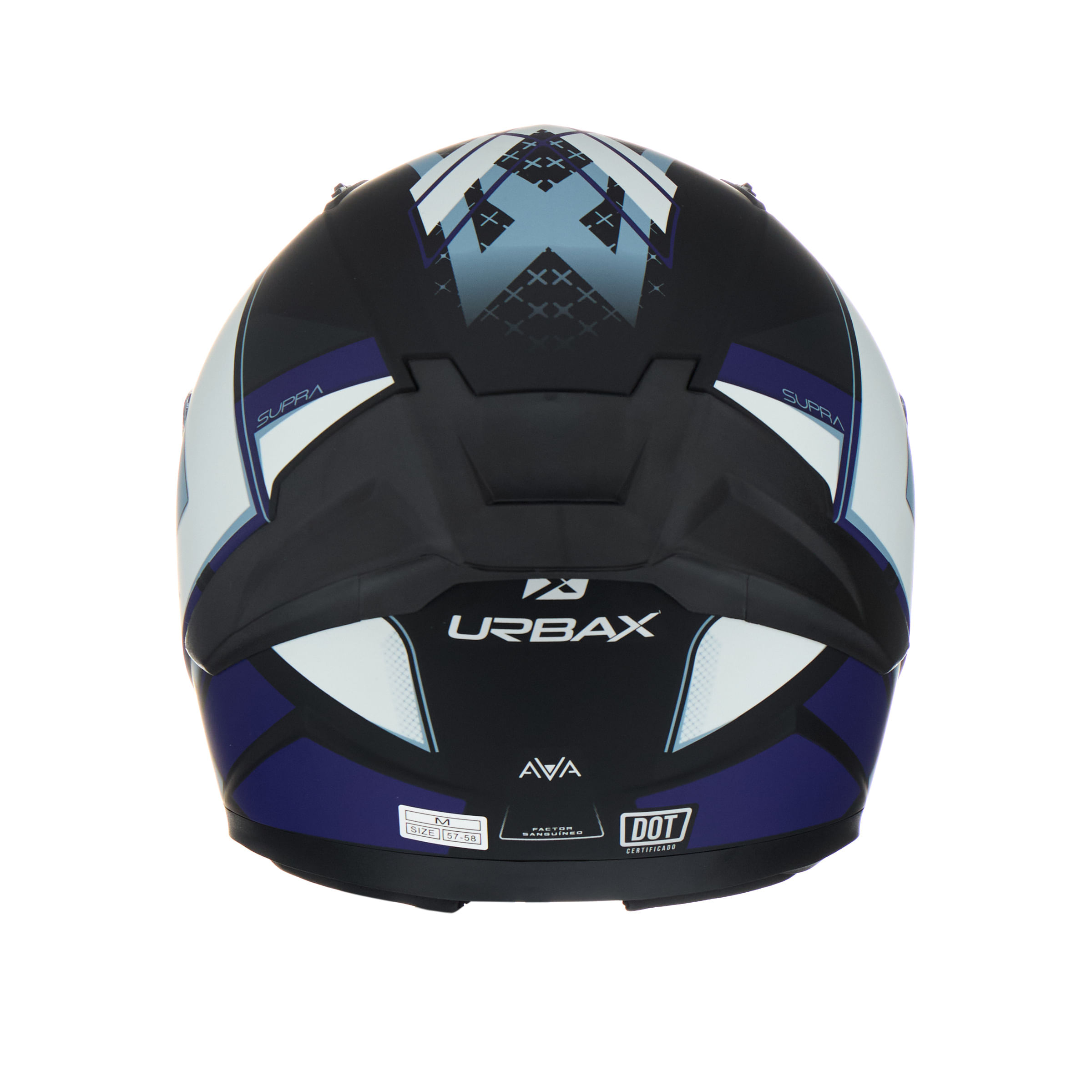 Casco Urbax 313 Ava Supra Negro / Azul / Brillo