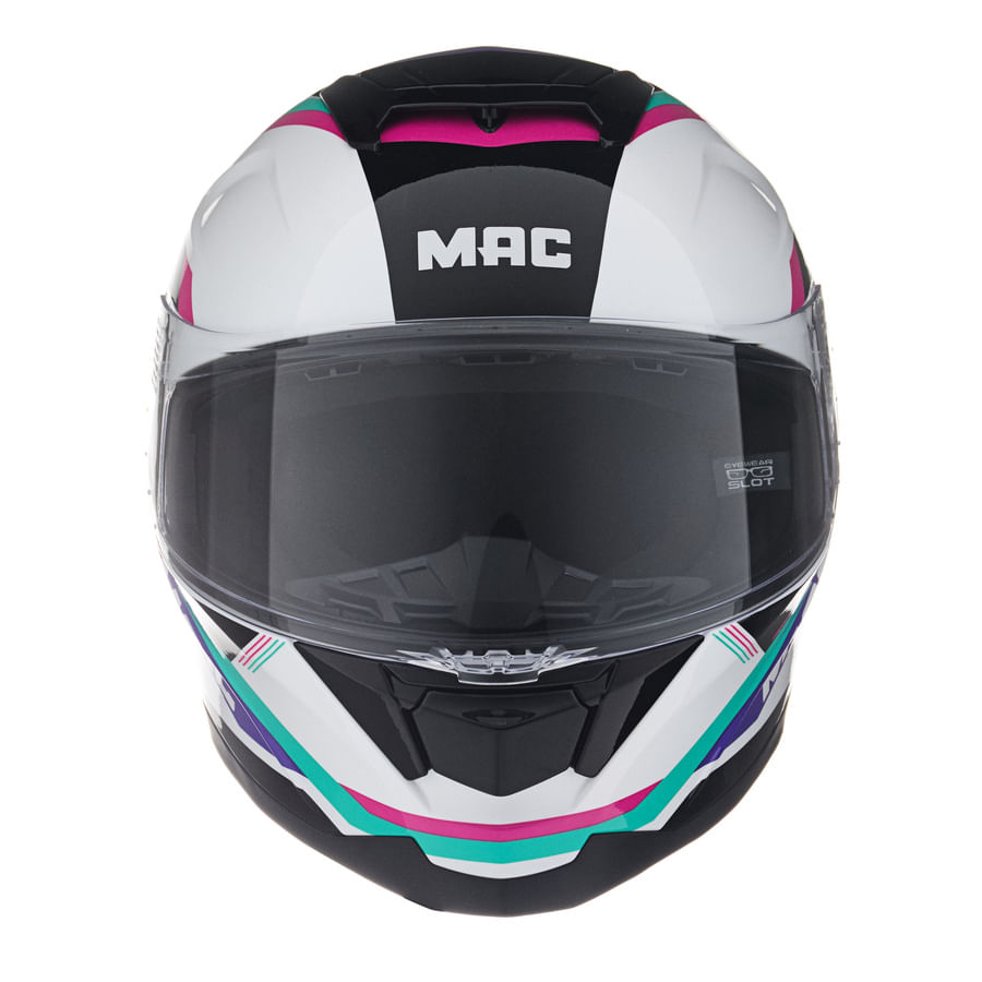 Casco MAC 956 Ozono Ram Blanco / Rosa / Brillo