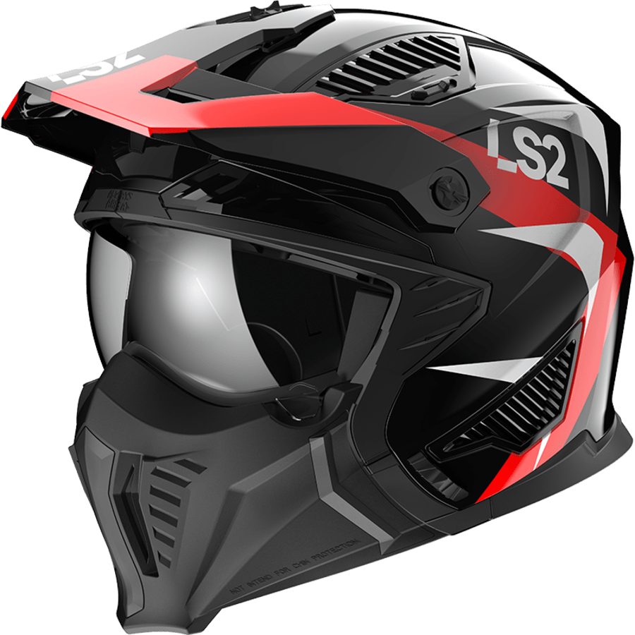 Casco LS2 606 Drifter Triality Rojo / Brillo