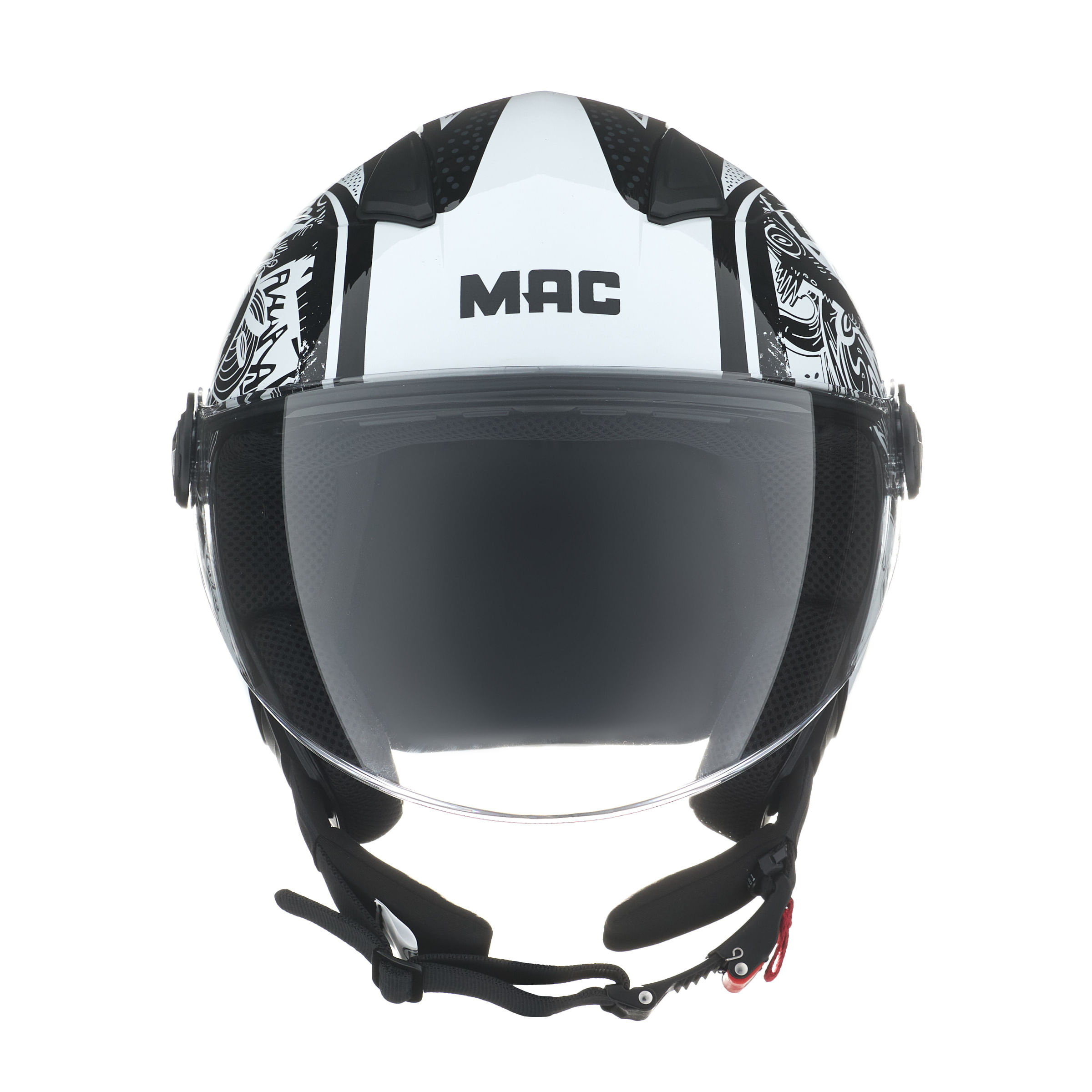Casco MAC 721 Beat Creature Blanco / Brillo