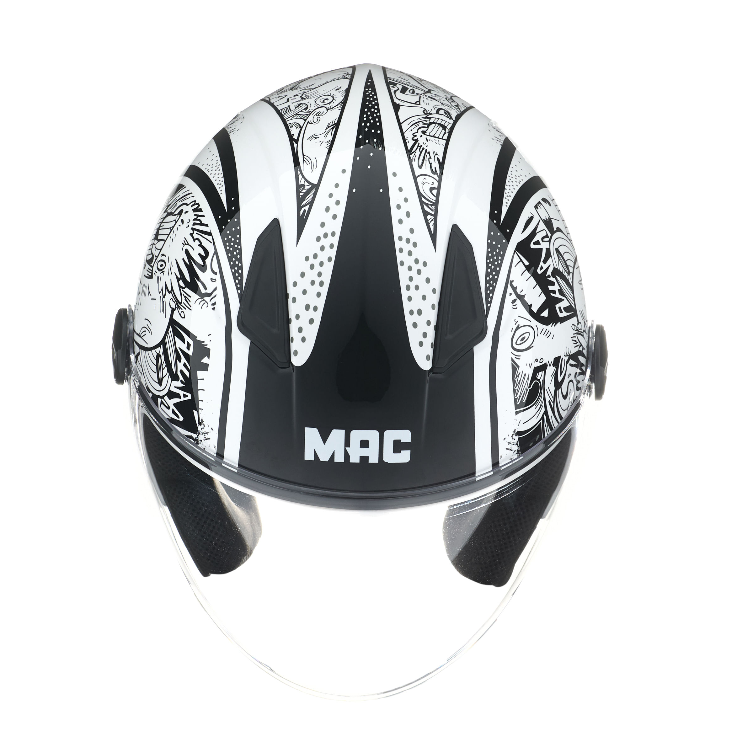 Casco MAC 721 Beat Creature Blanco / Brillo