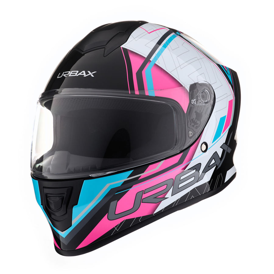 Casco Urbax 018 Mito Veta Blanco / Rosa / Brillo