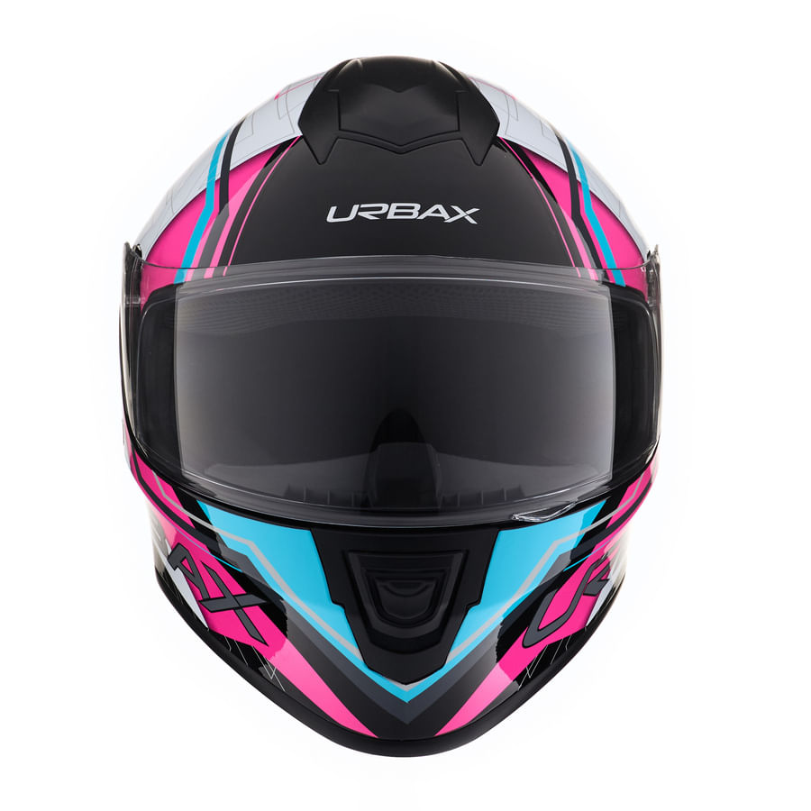 Casco Urbax 018 Mito Veta Blanco / Rosa / Brillo