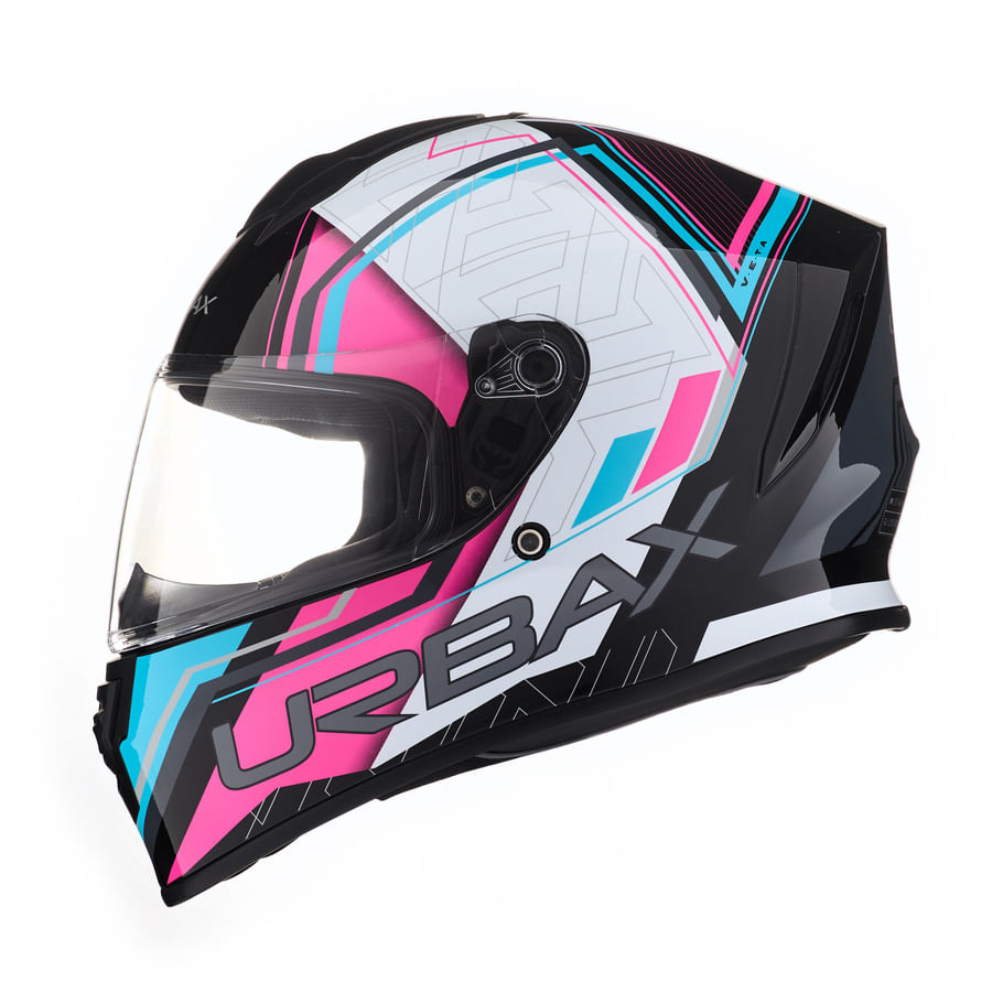 Casco Urbax 018 Mito Veta Blanco / Rosa / Brillo