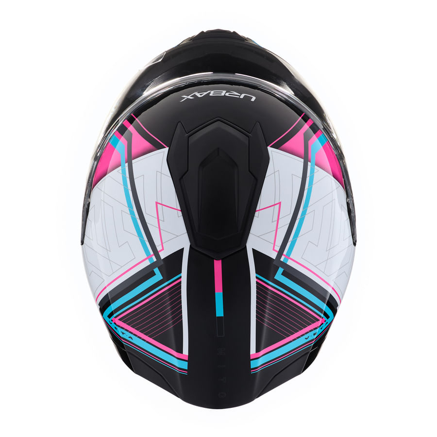 Casco Urbax 018 Mito Veta Blanco / Rosa / Brillo