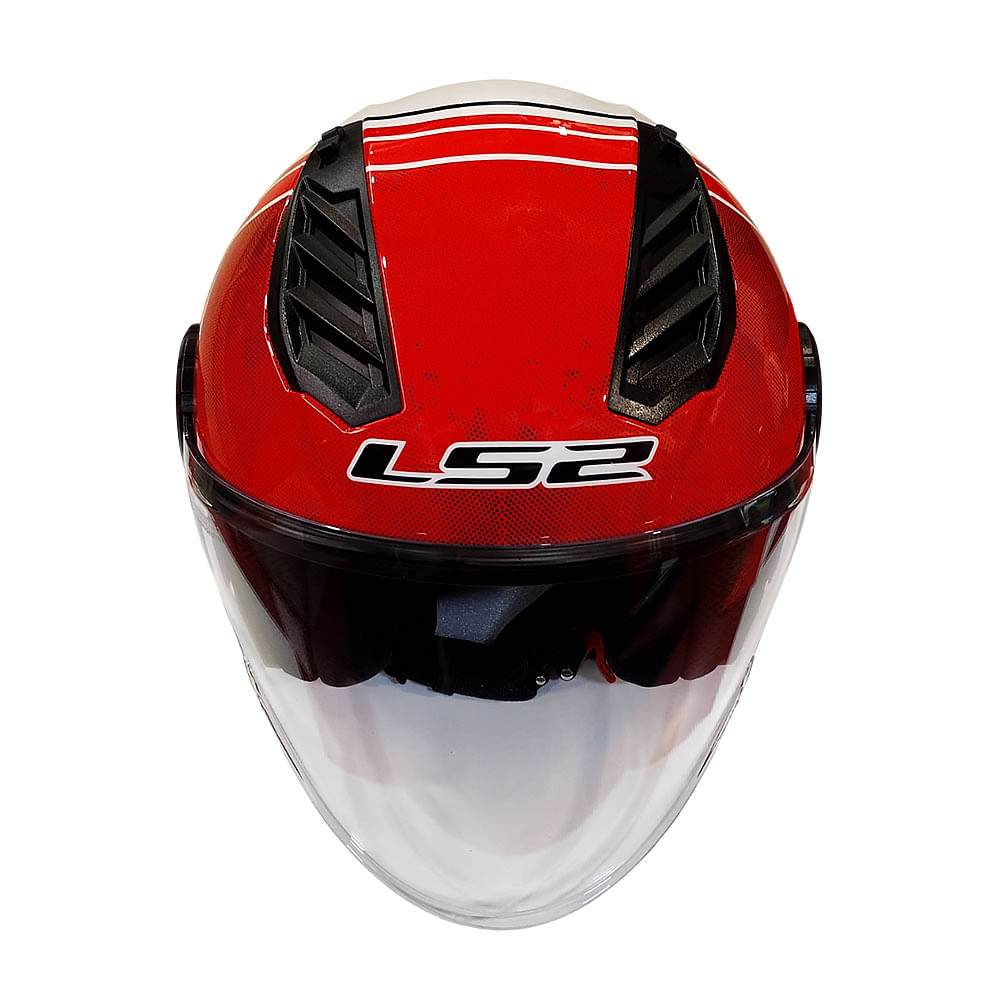Casco LS2 616 Airflow II Course Blanco / Rojo / Brillo