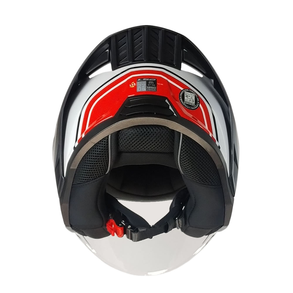 Casco LS2 616 Airflow II Course Blanco / Rojo / Brillo