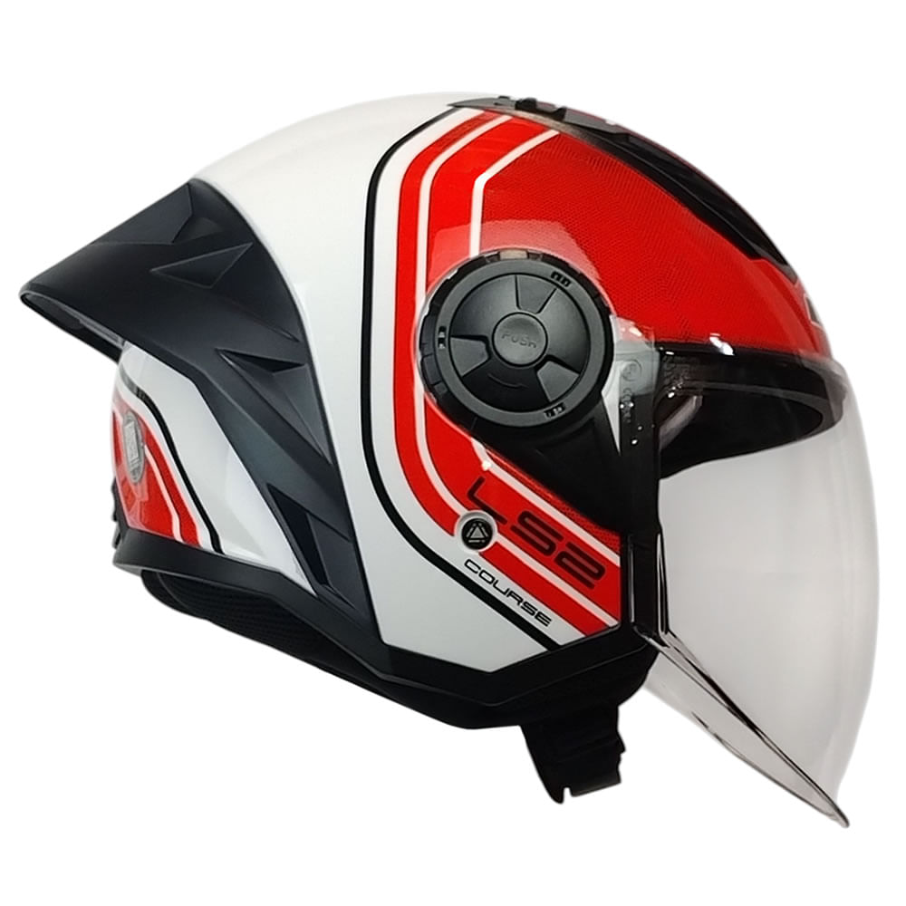 Casco LS2 616 Airflow II Course Blanco / Rojo / Brillo