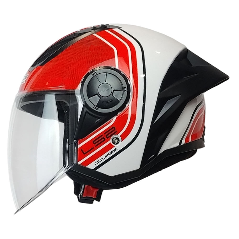 Casco LS2 616 Airflow II Course Blanco / Rojo / Brillo