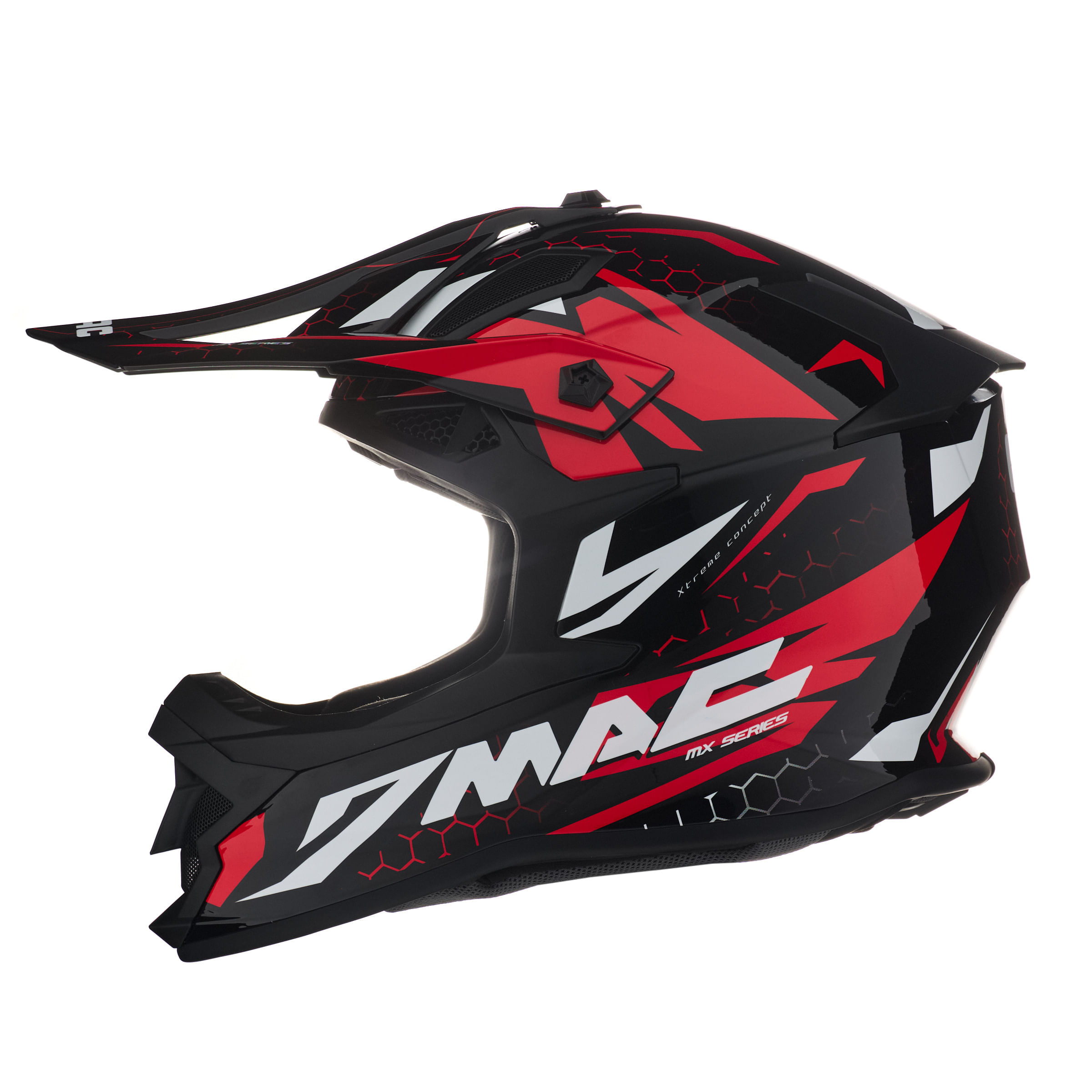 Casco MAC 609 Virtus Winavy Negro / Rojo / Brillo