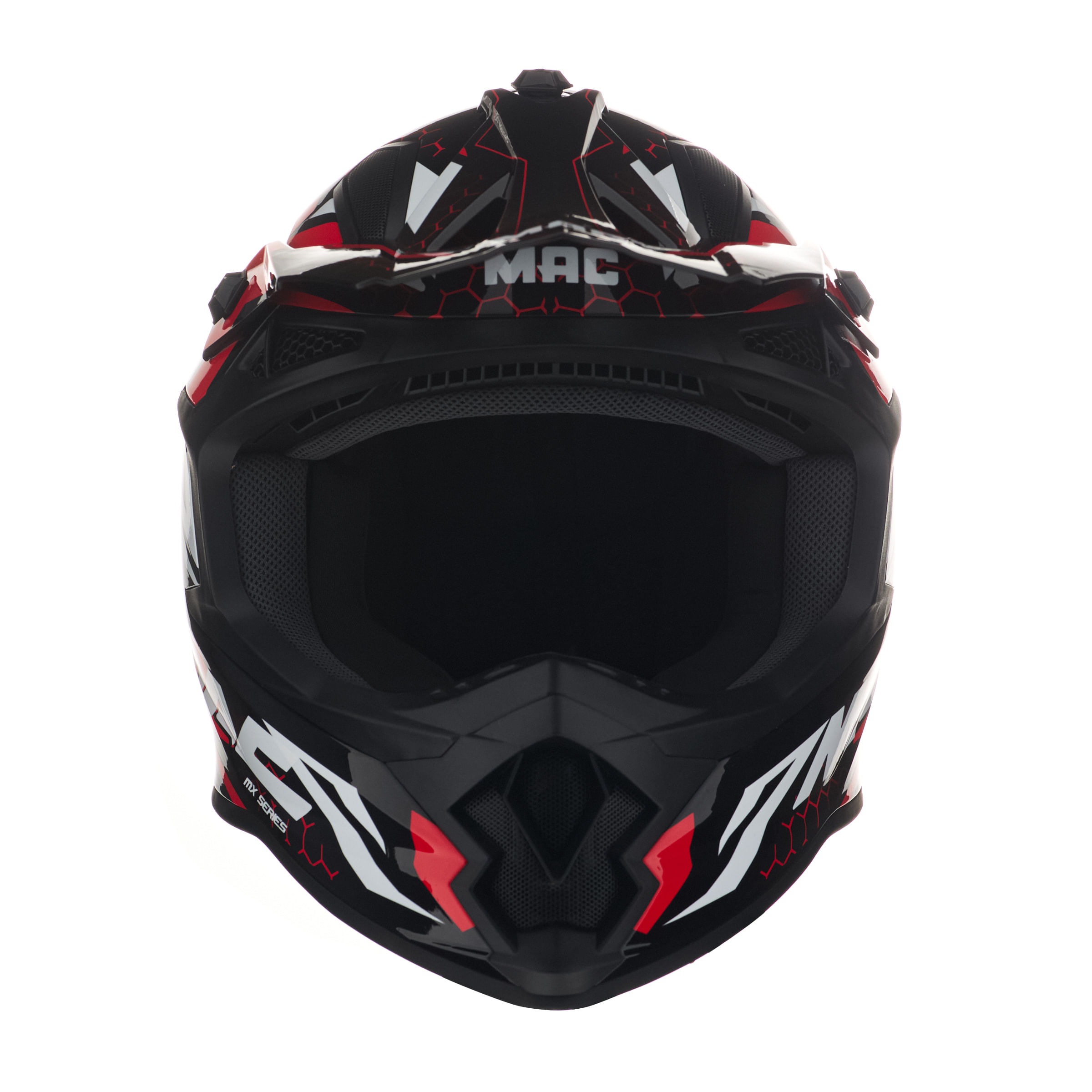 Casco MAC 609 Virtus Winavy Negro / Rojo / Brillo