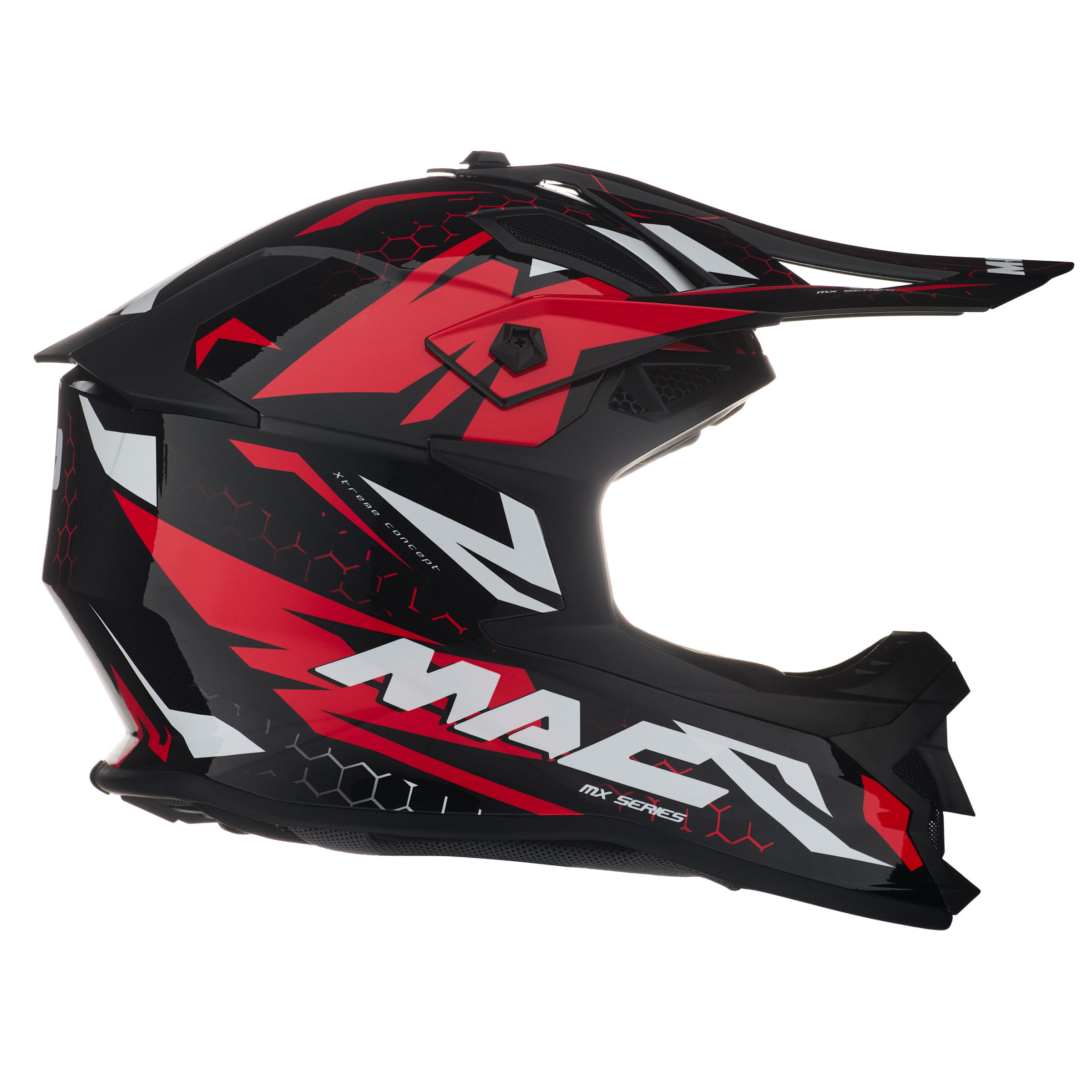 Casco MAC 609 Virtus Winavy Negro / Rojo / Brillo