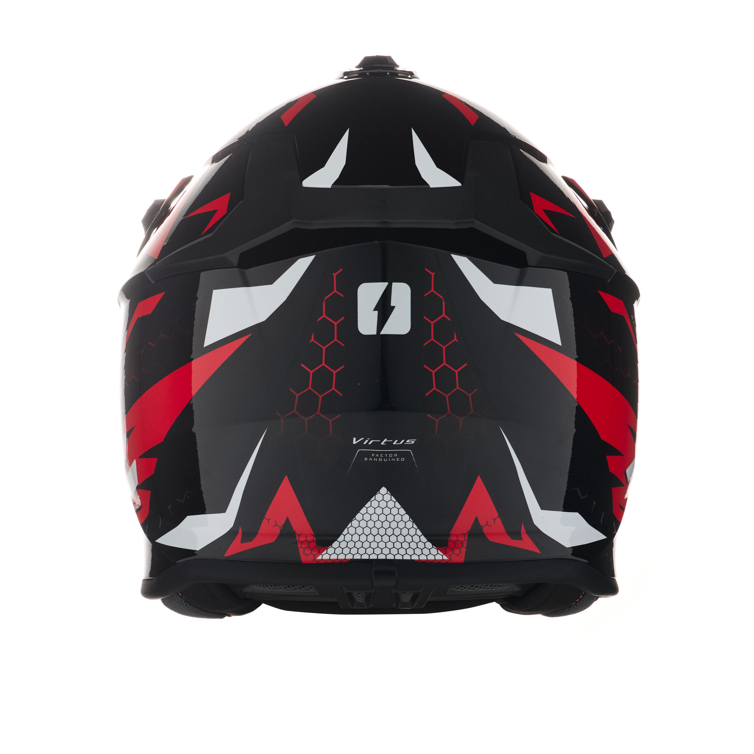 Casco MAC 609 Virtus Winavy Negro / Rojo / Brillo