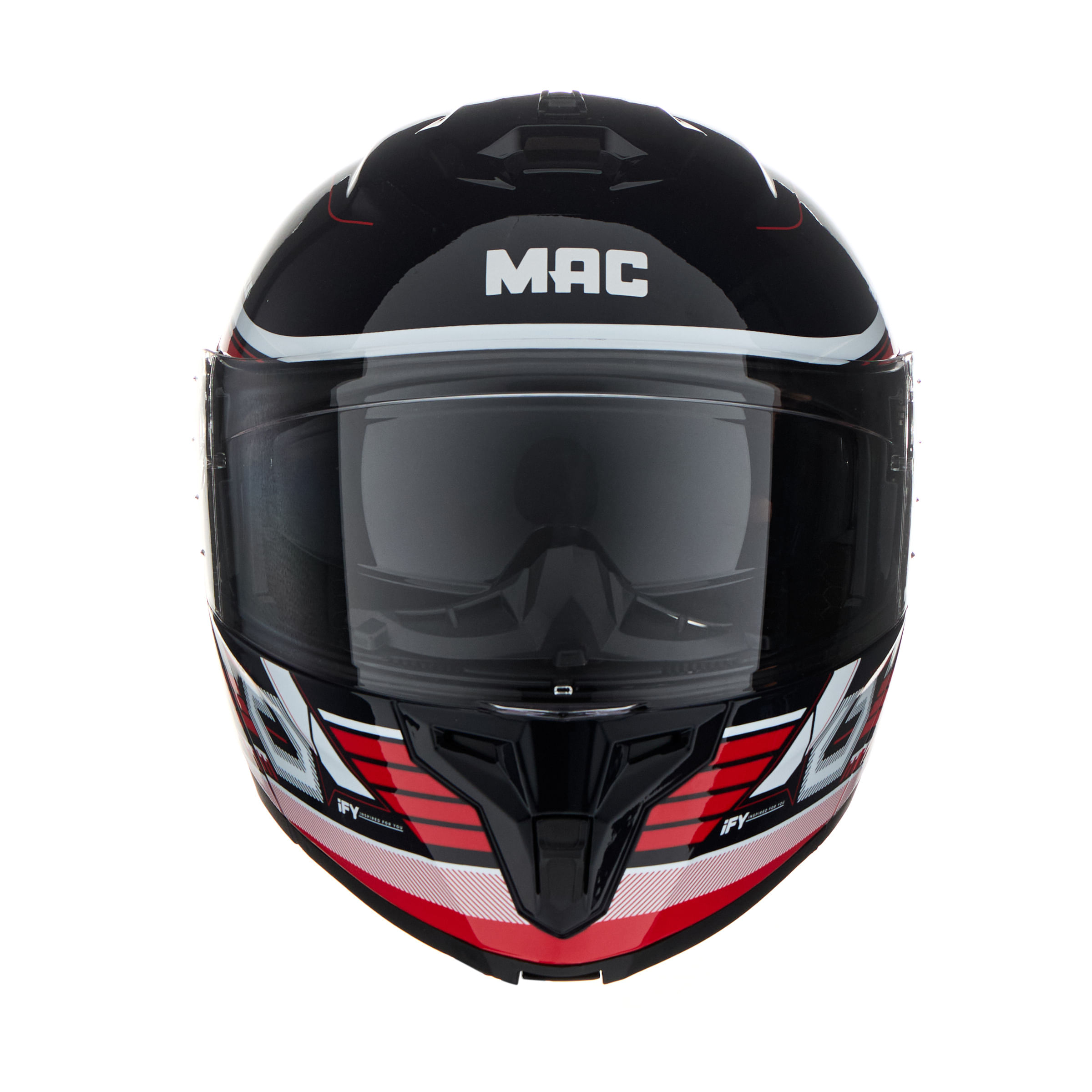 Casco MAC 166 Blaze Ynox Azul / Rojo / Brillo
