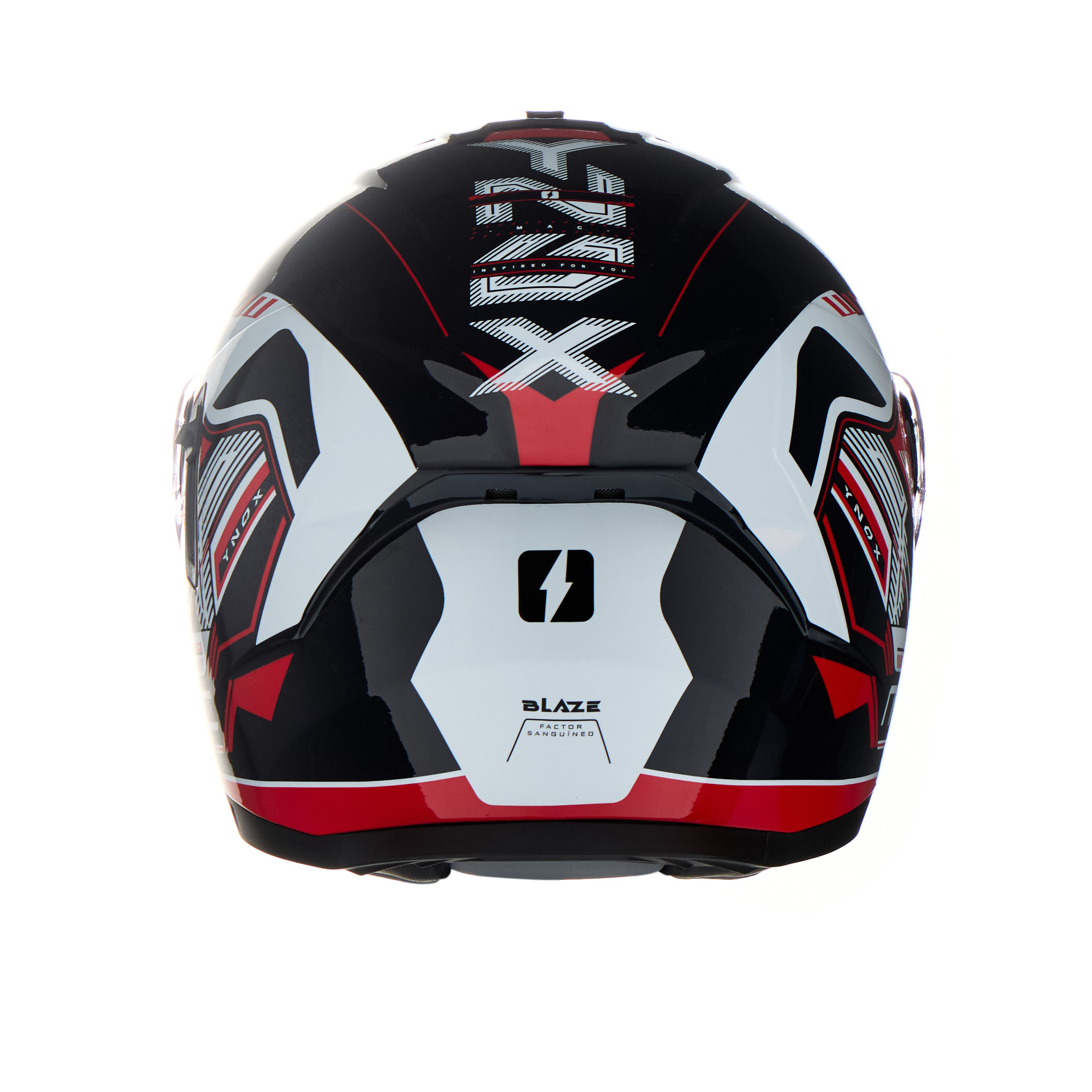 Casco MAC 166 Blaze Ynox Azul / Rojo / Brillo