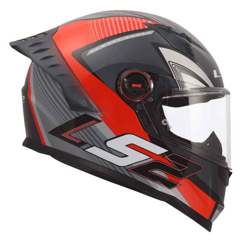 Casco LS2 816 Cosmos Cityrider Titanium / Rojo / Mate