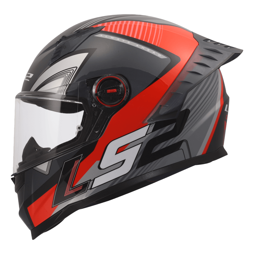 Casco LS2 816 Cosmos Cityrider Titanium / Rojo / Mate