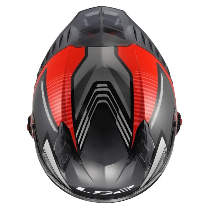Casco LS2 816 Cosmos Cityrider Titanium / Rojo / Mate
