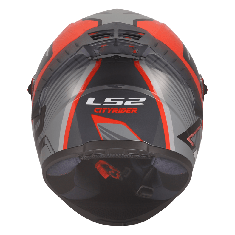 Casco LS2 816 Cosmos Cityrider Titanium / Rojo / Mate